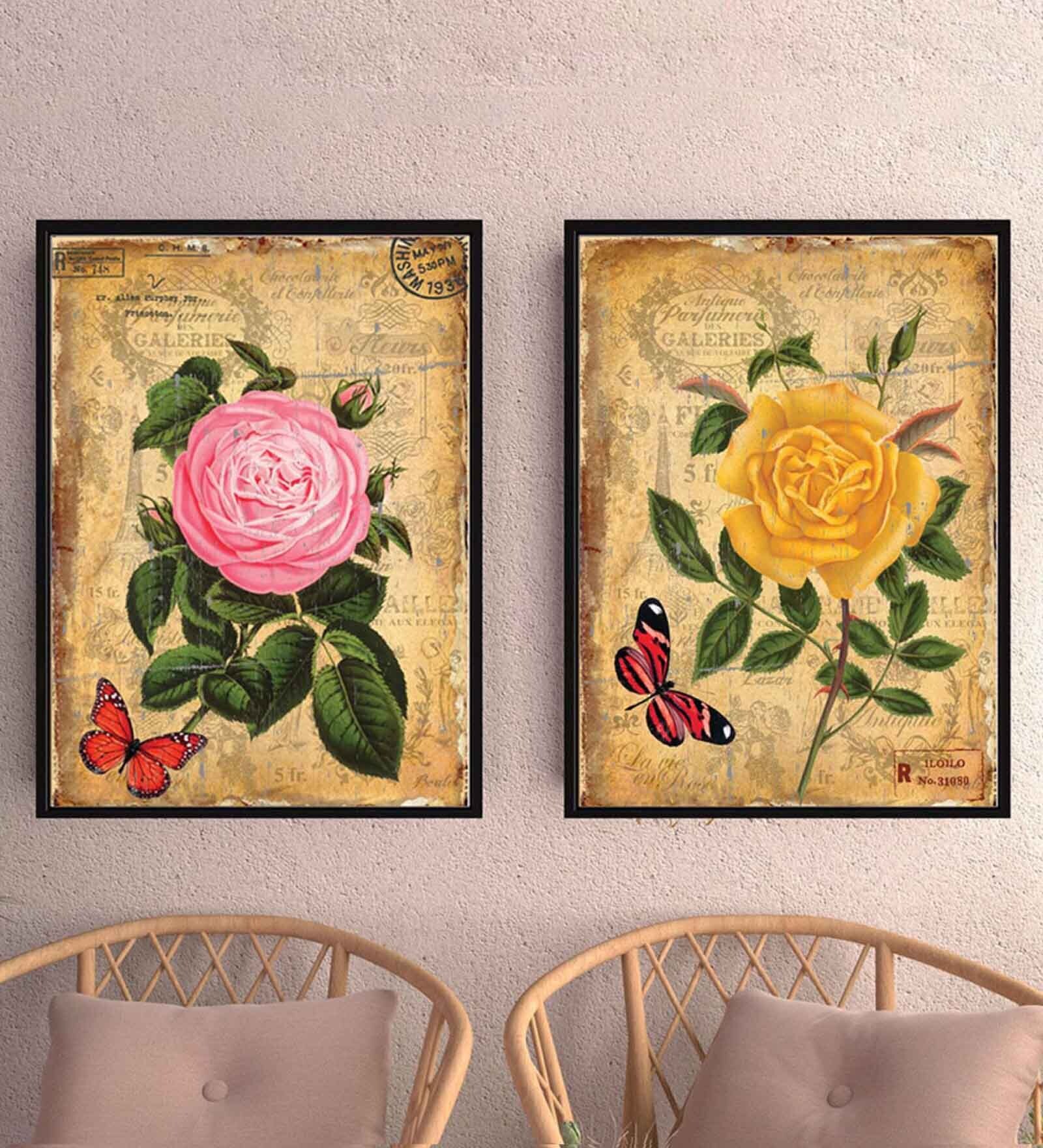 Buy Multicolour Engineered Wood (Set of 2) Art Prints at 71 OFF by Art