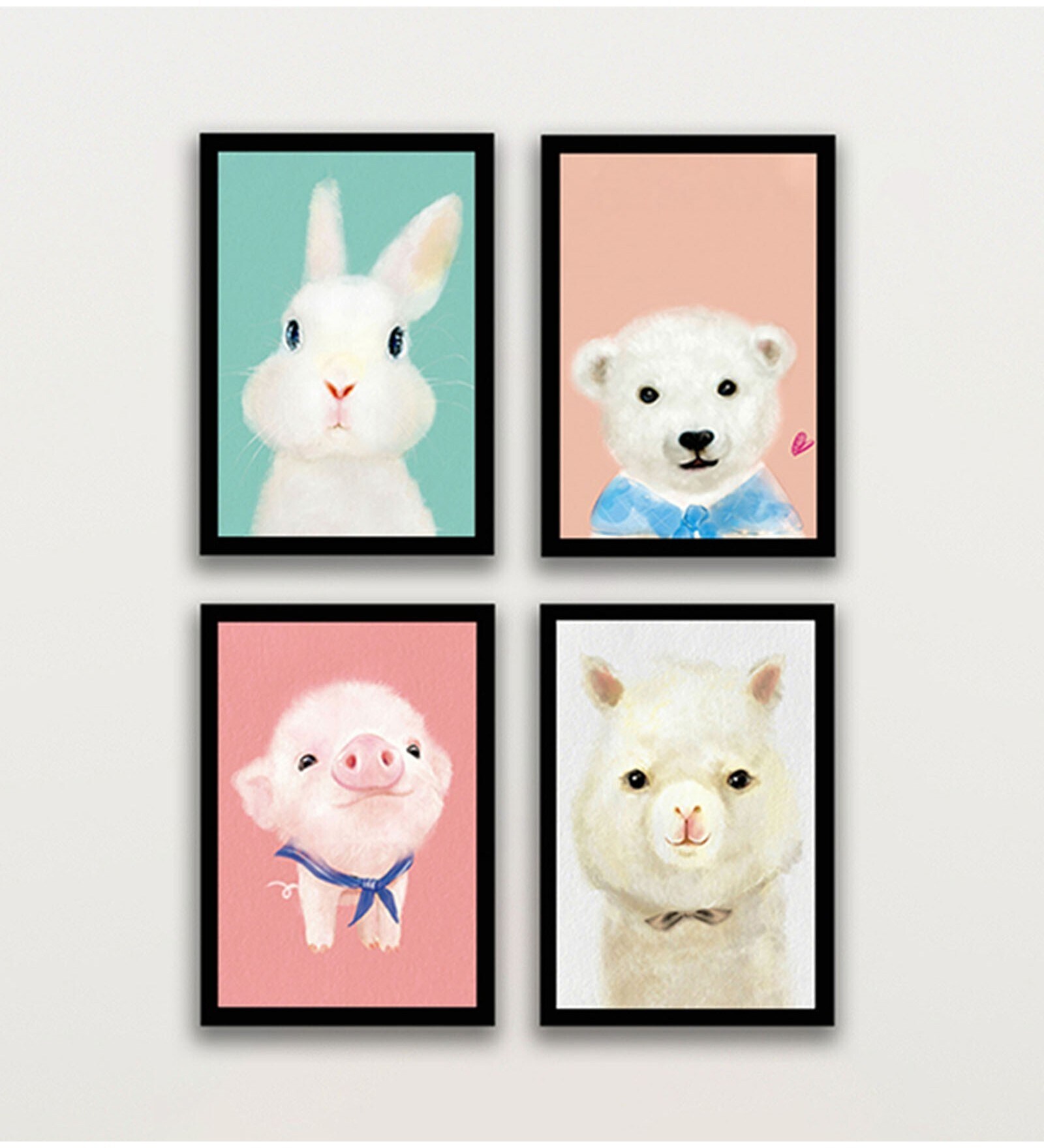 Multicolour Engineered Wood  (Set of 4) Art Panels