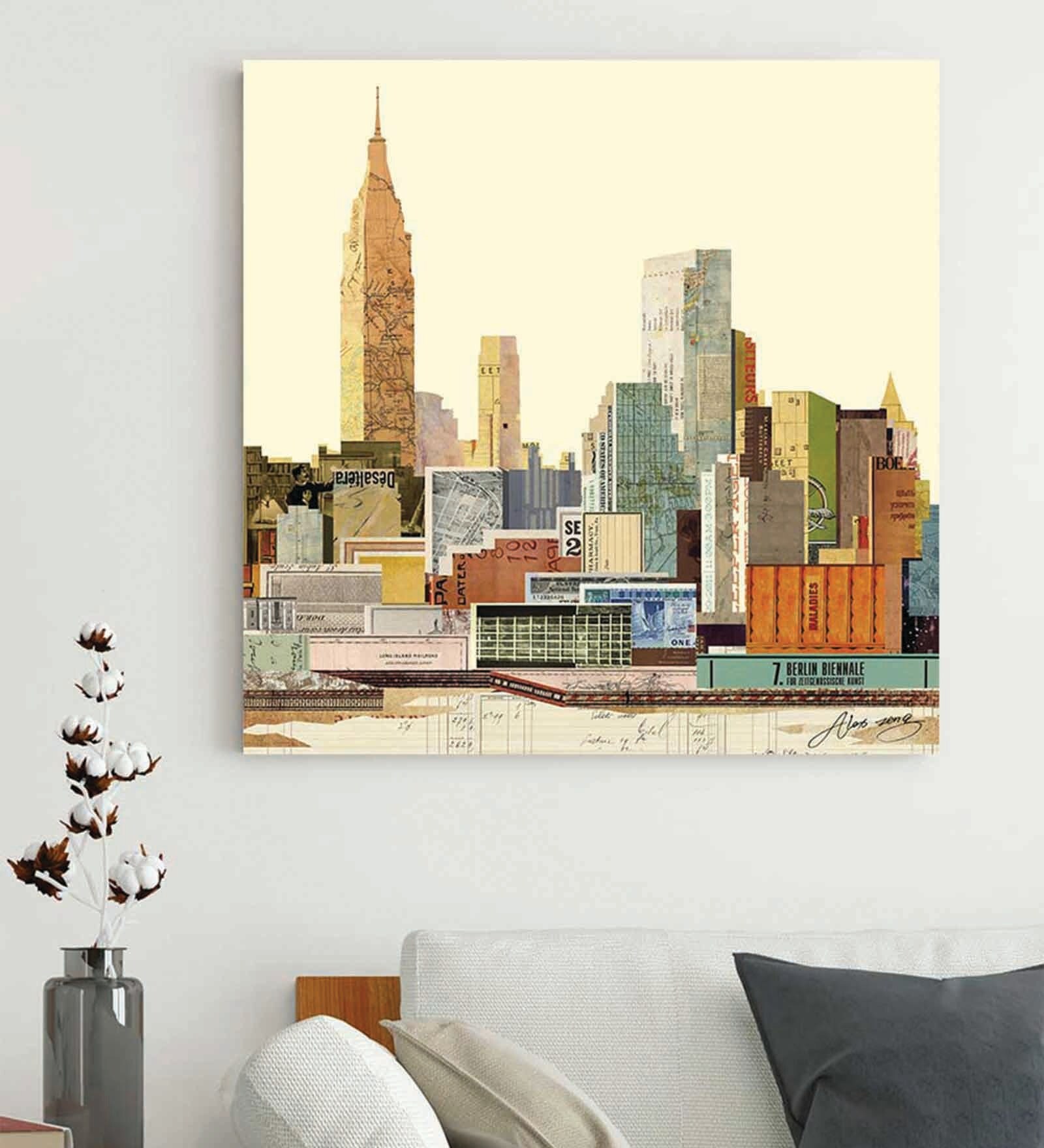 Multicolour Engineered Wood Art Print