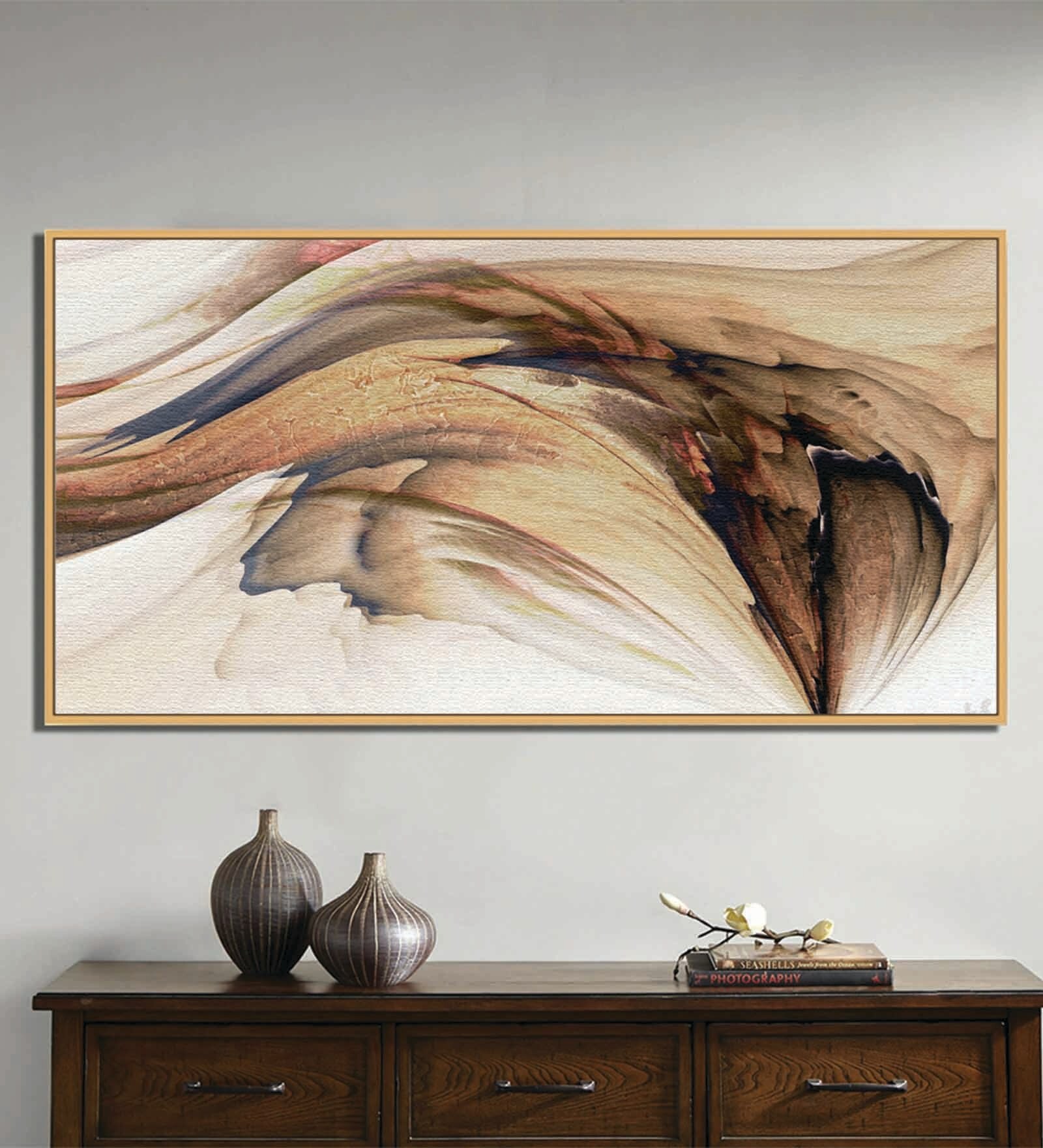 Multicolour Engineered Wood Art Print