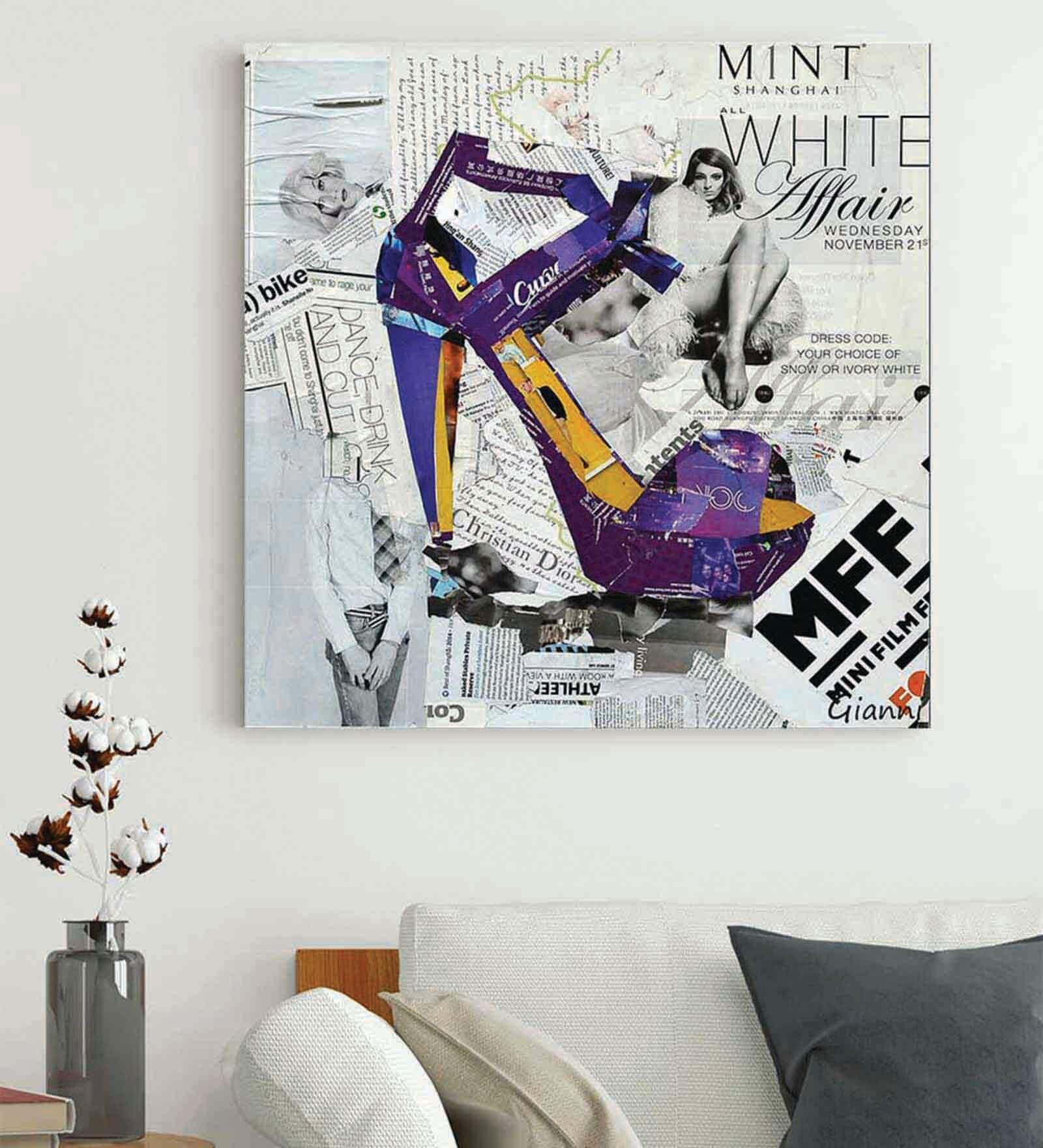 Multicolour Engineered Wood Art Print