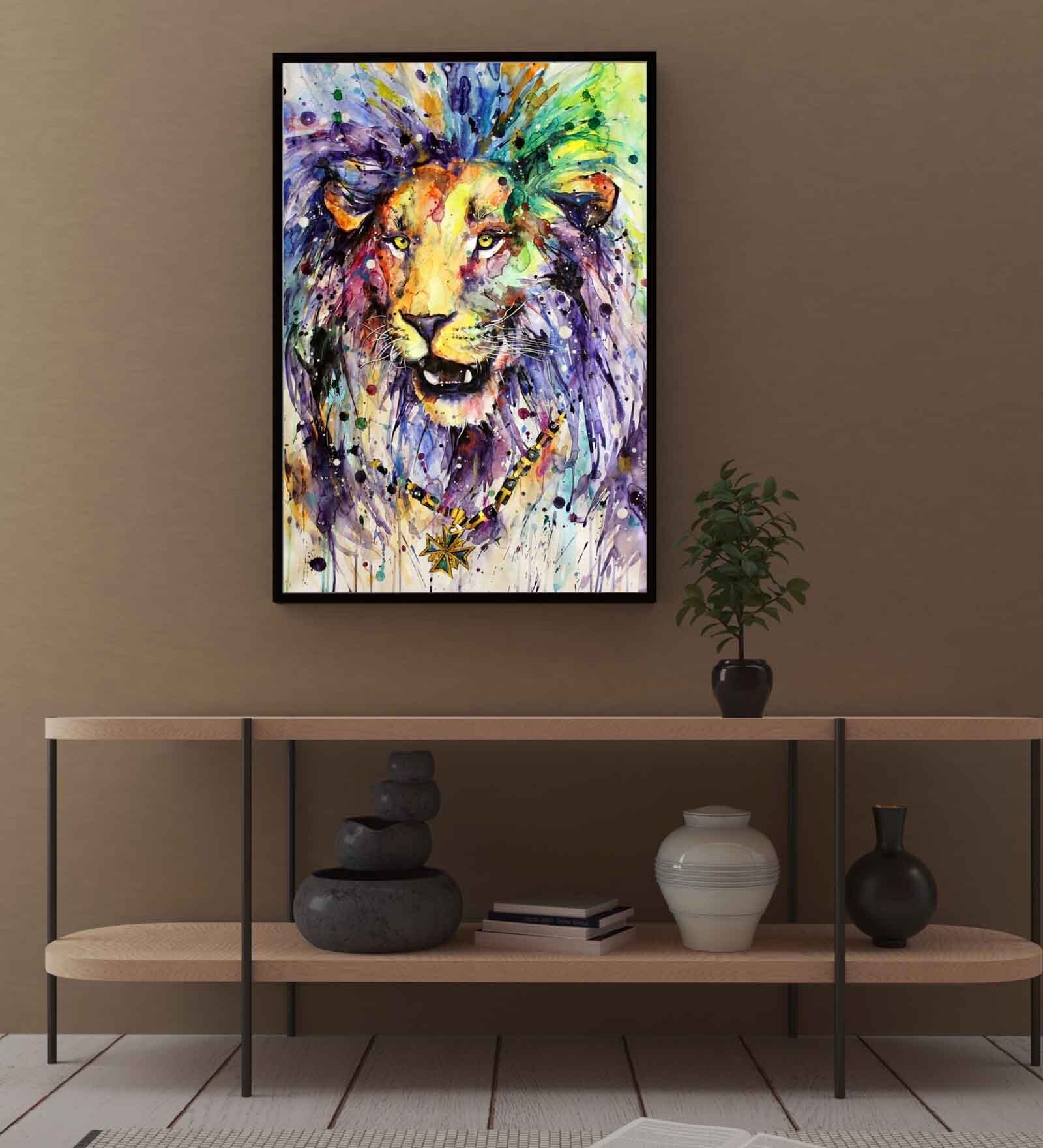 Multicolour Engineered Wood Art Print