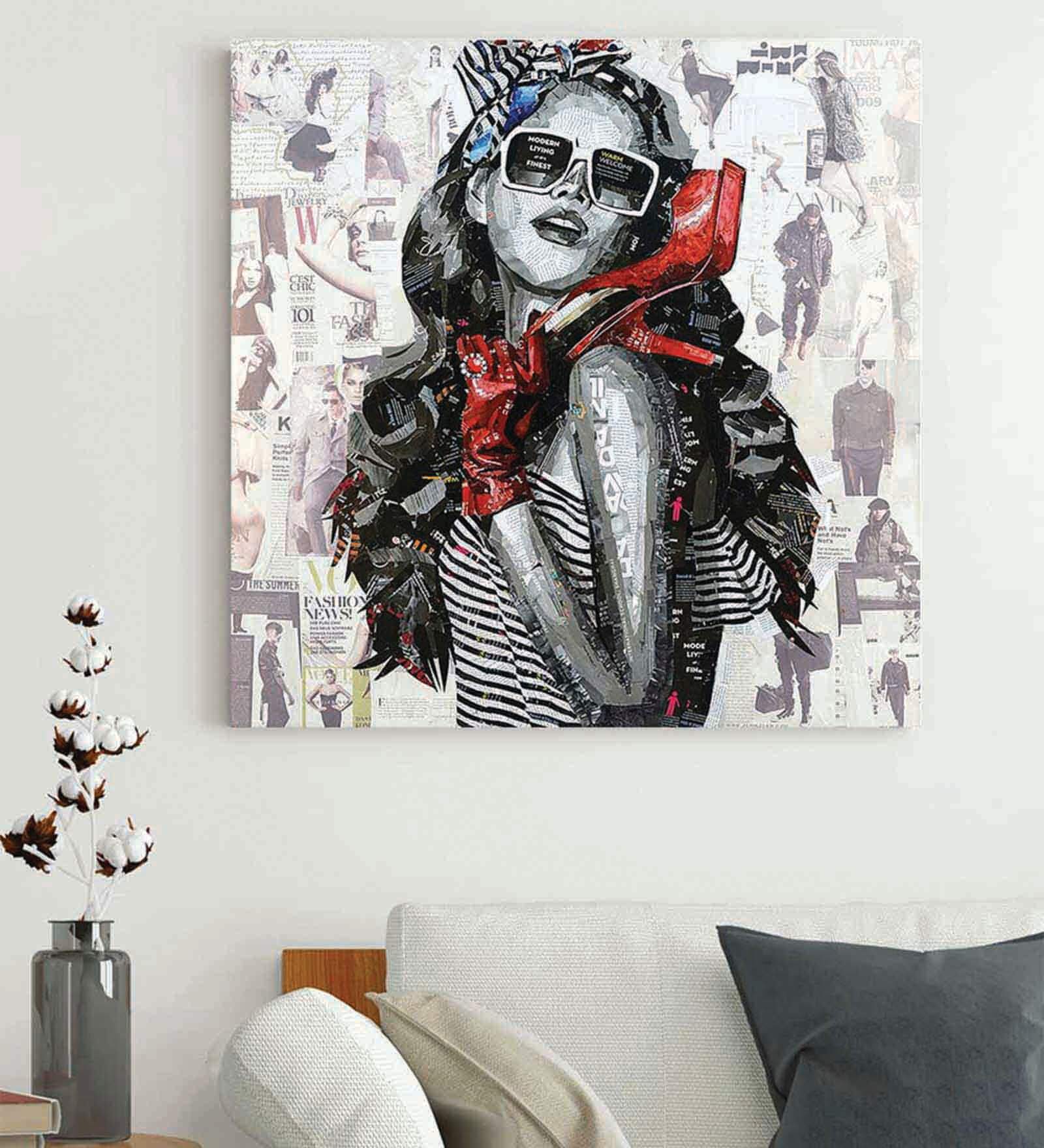 Multicolour Engineered Wood Art Print