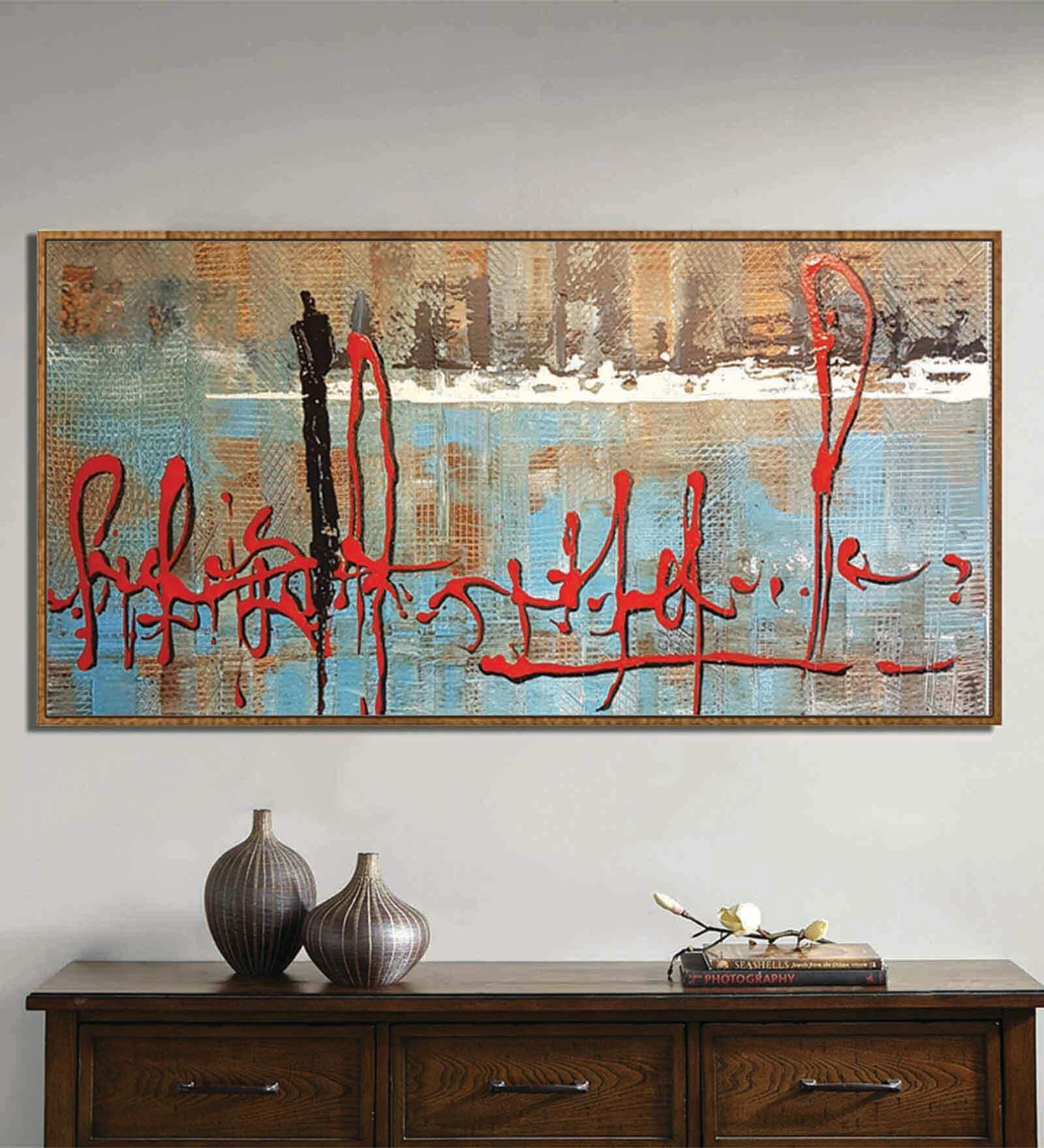 Multicolour Engineered Wood Art Print