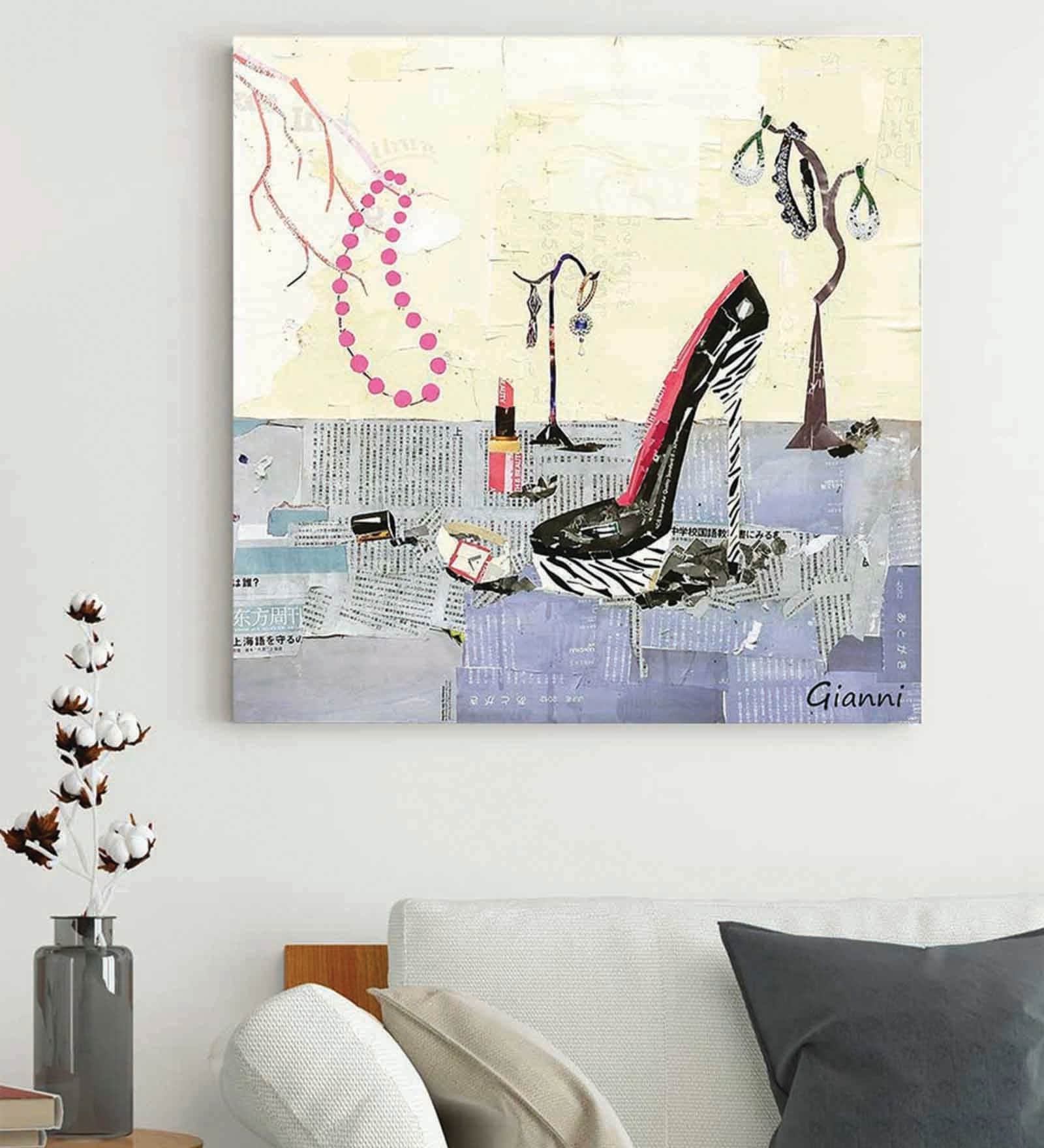 Multicolour Engineered Wood Art Print