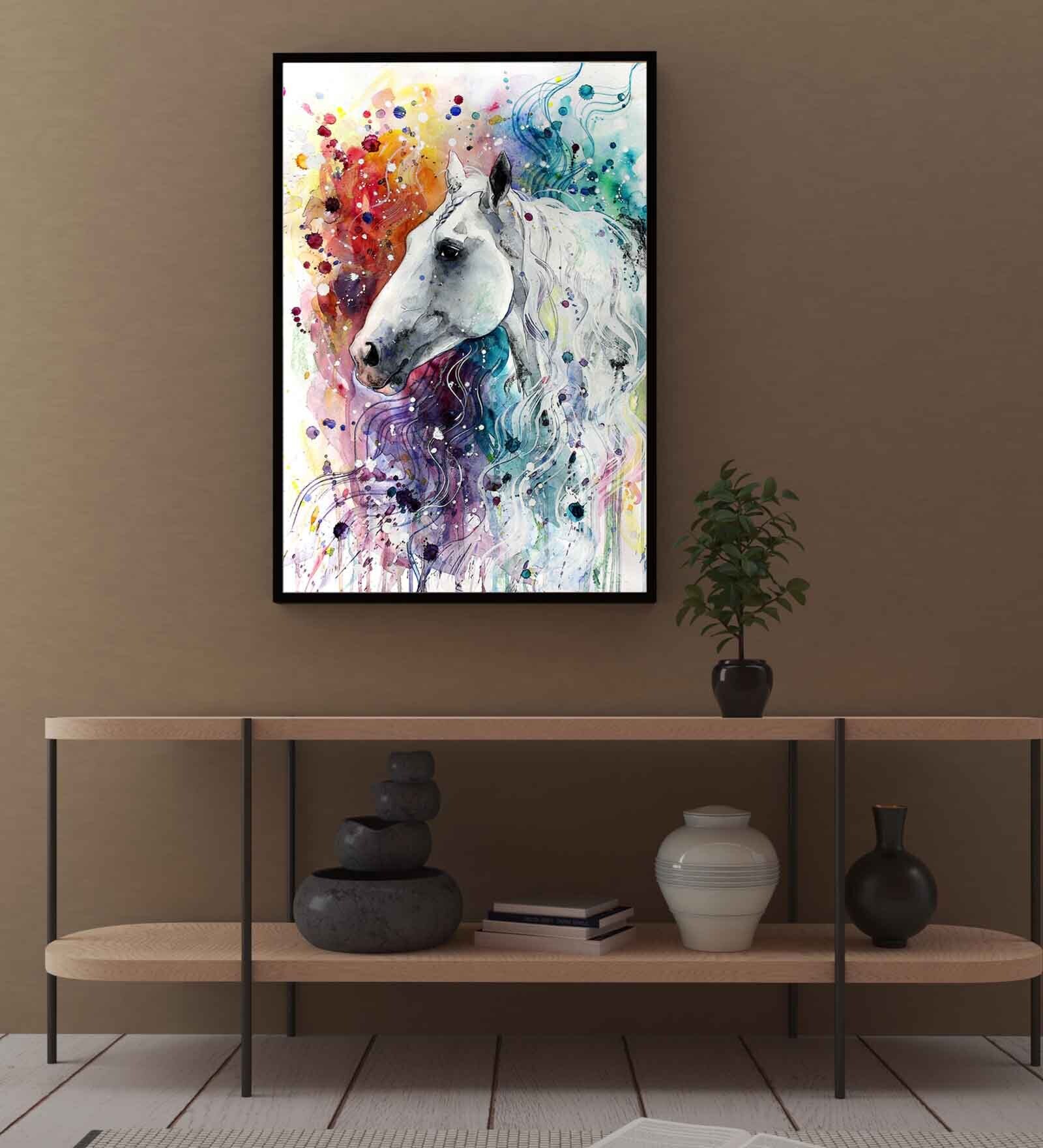 Multicolour Engineered Wood Art Print