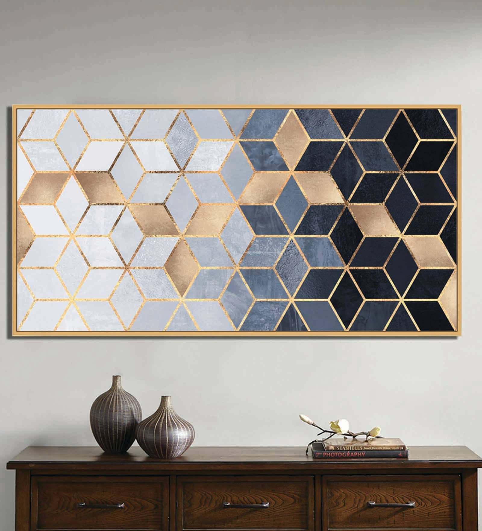 Multicolour Engineered Wood Art Print