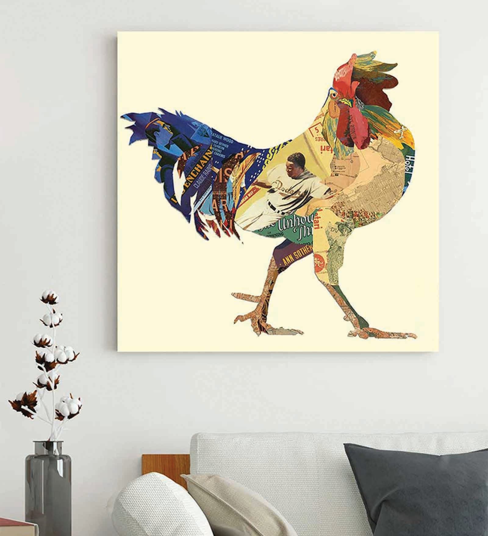 Multicolour Engineered Wood Art Print