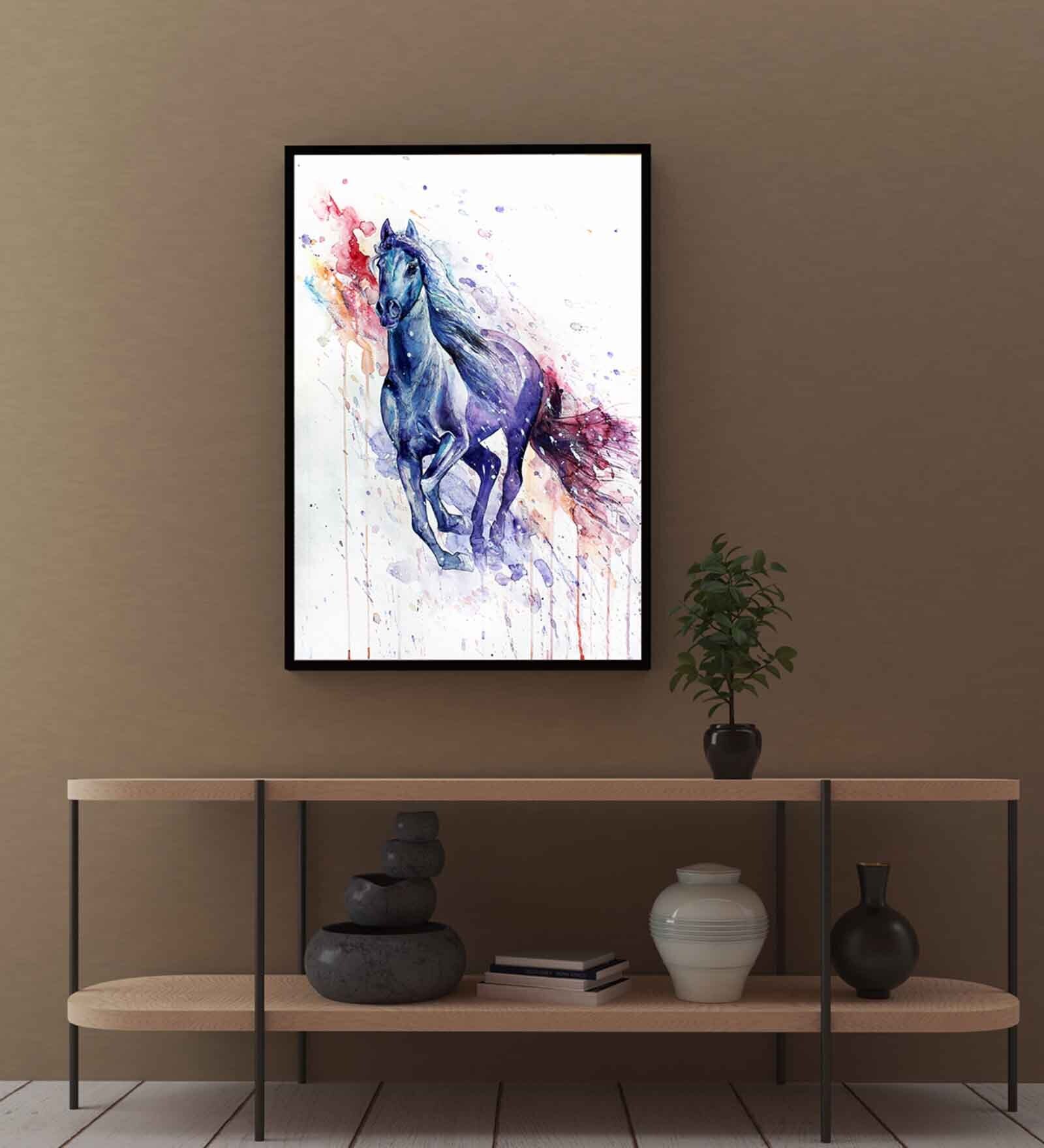 Multicolour Engineered Wood Art Print