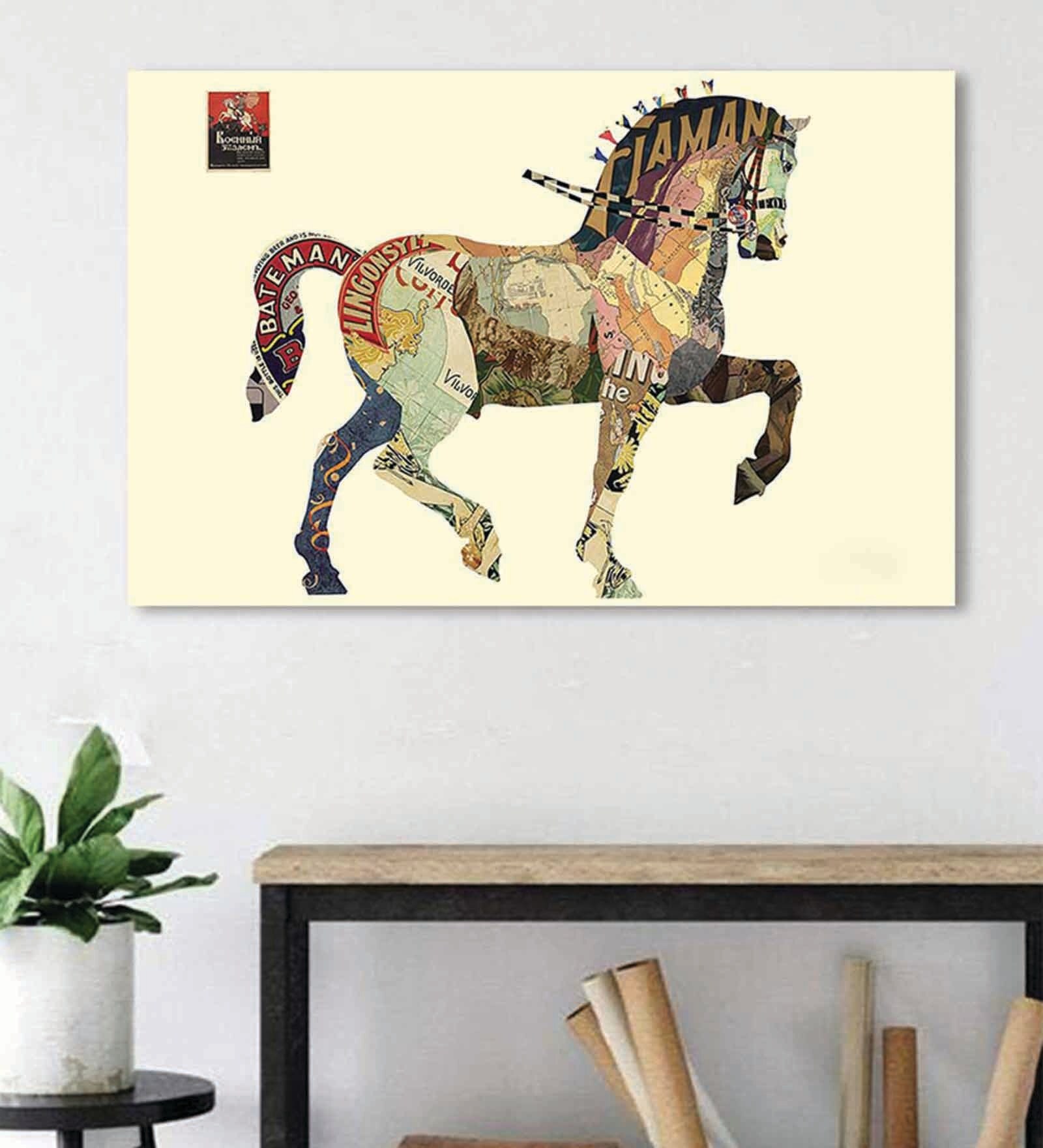 Multicolour Engineered Wood Art Print