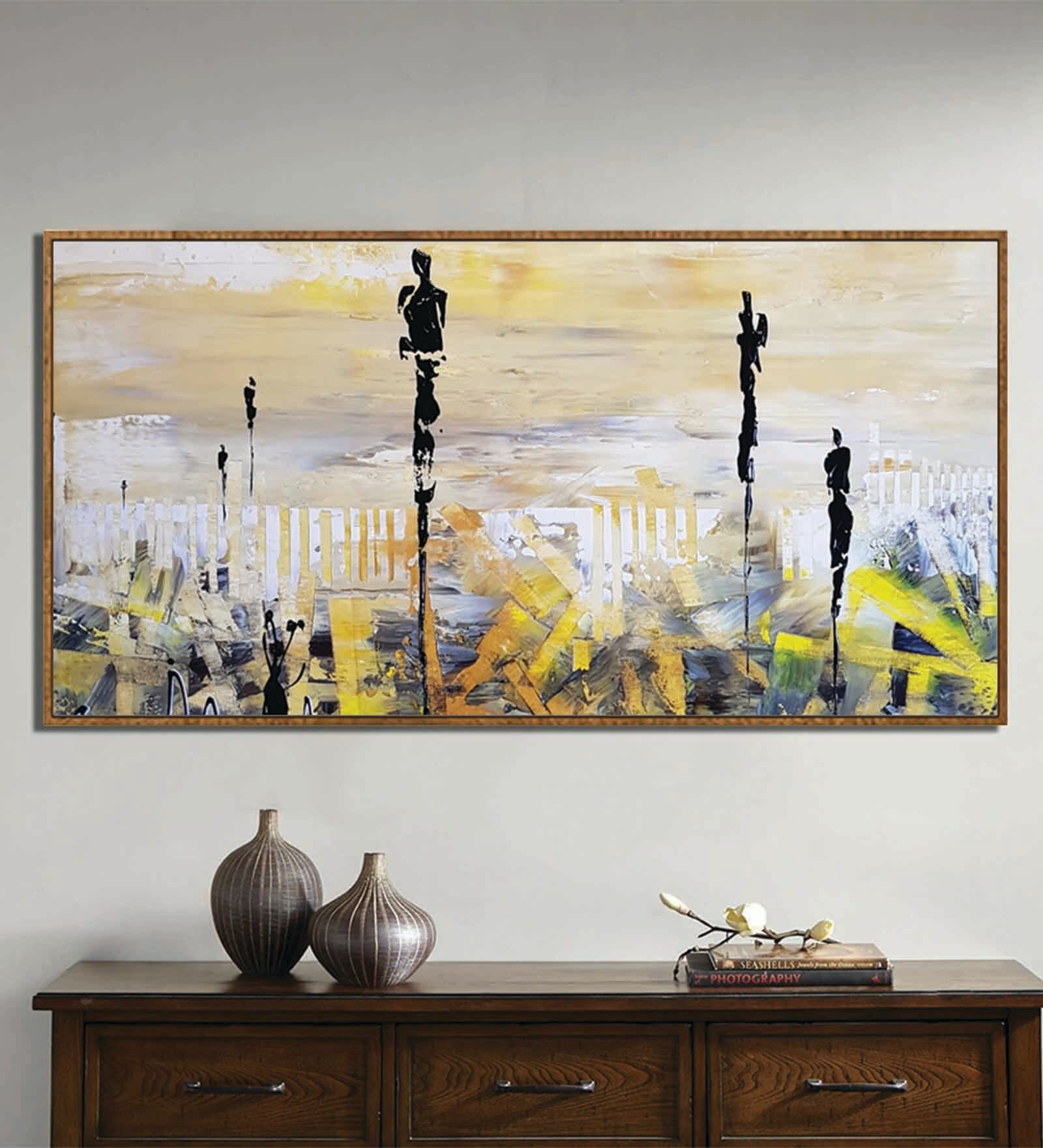 Multicolour Engineered Wood Art Print