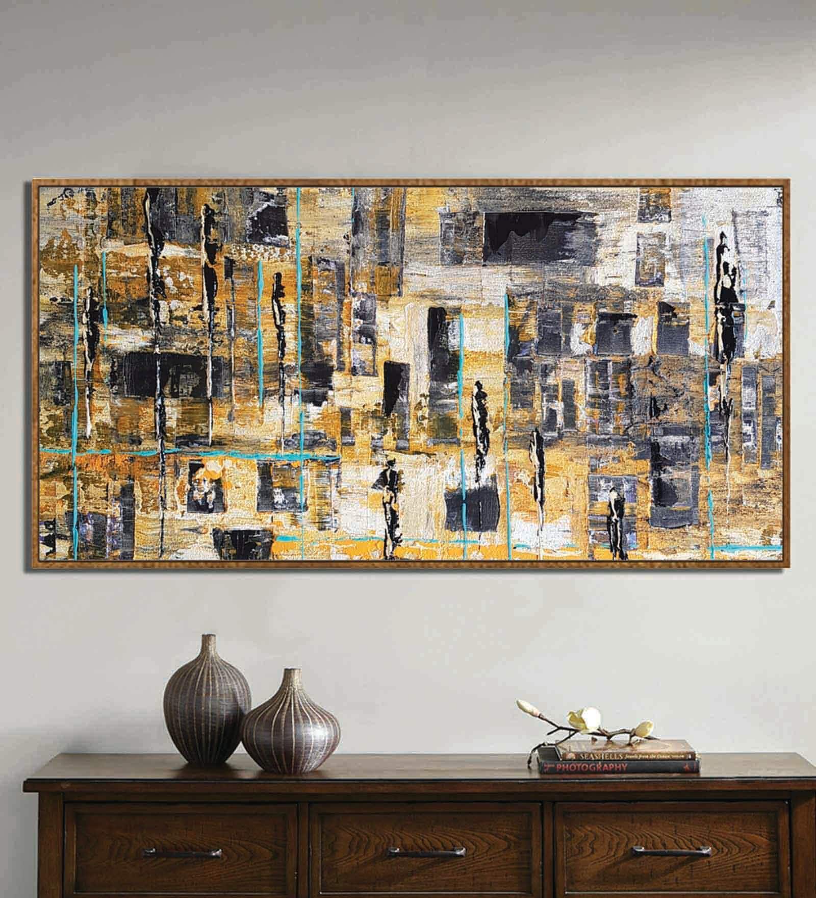 Multicolour Engineered Wood Art Print