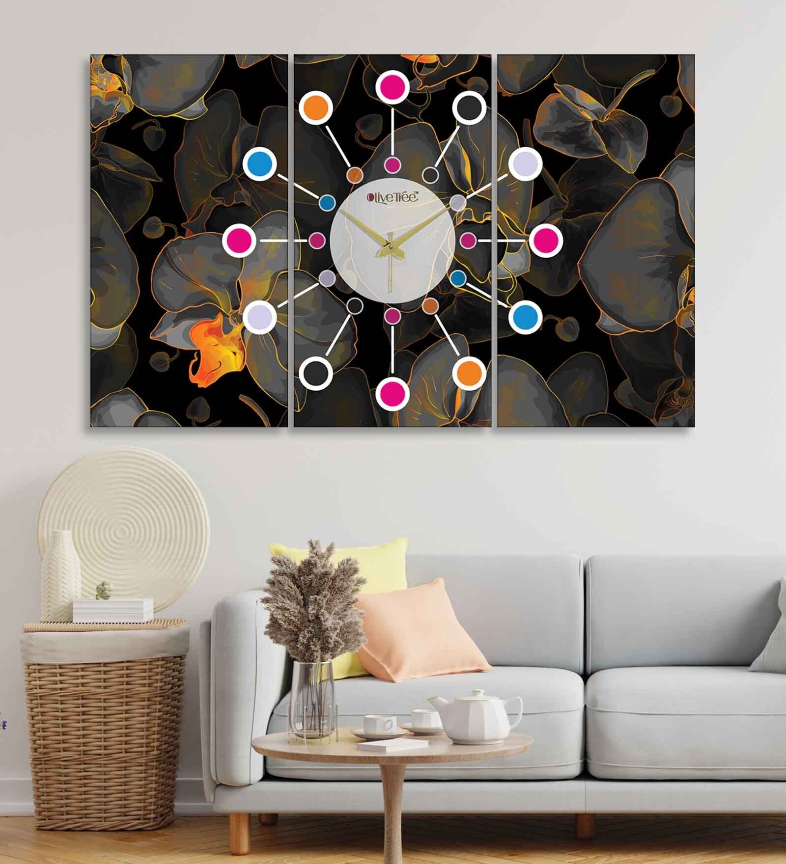 Buy Kayla Multicolour Engineered Wood Wall Clock at 27% OFF by Olive ...