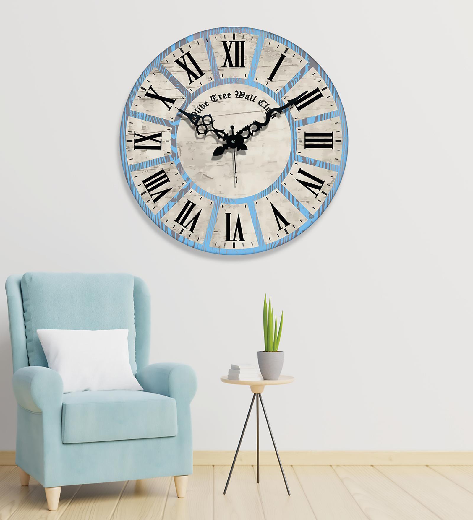 Tarter Multicolour Engineered Wood Wall Clock