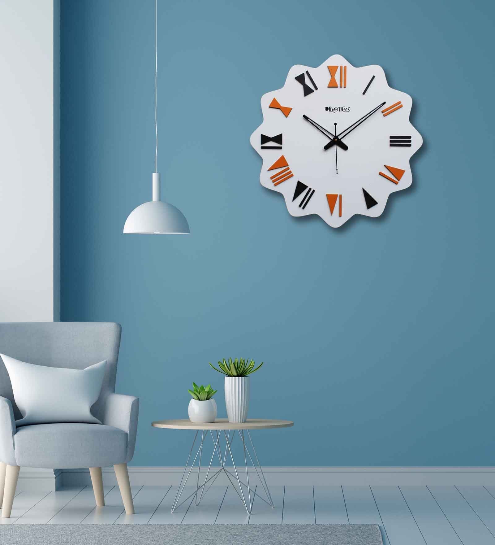 Imprisoned White Engineered Wood Wall Clock
