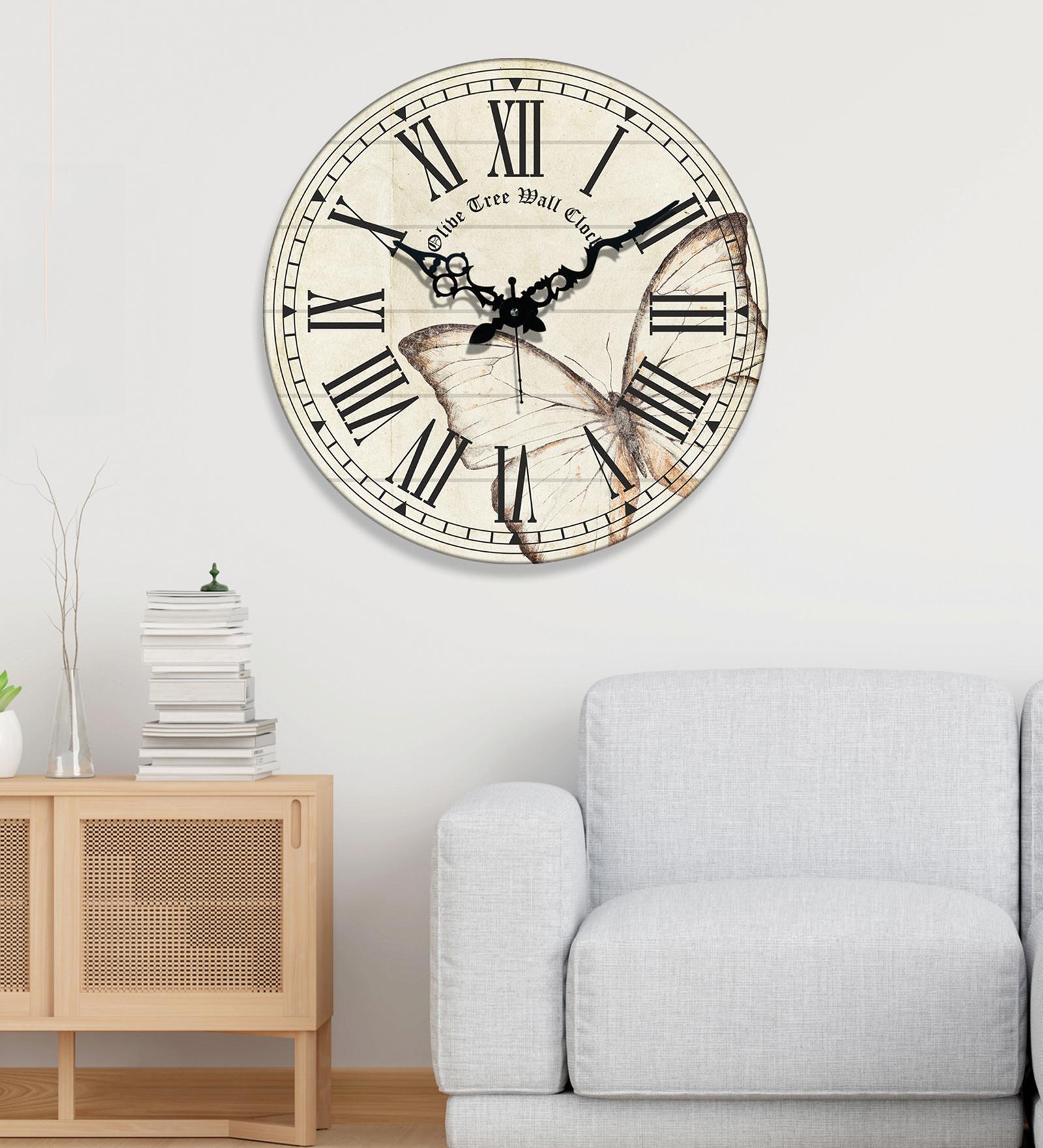 Francis Multicolour Engineered Wood Wall Clock