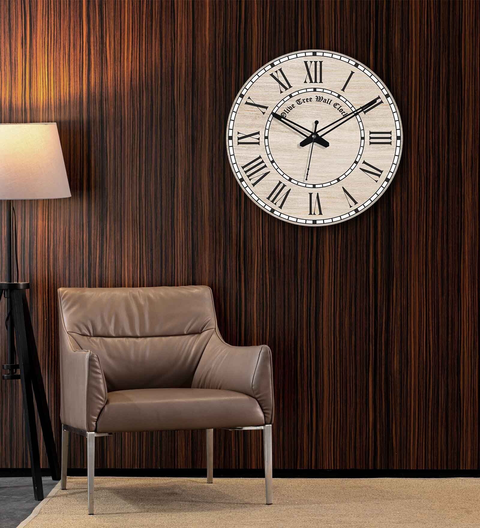 Voila Cream Engineered Wood Wall Clock