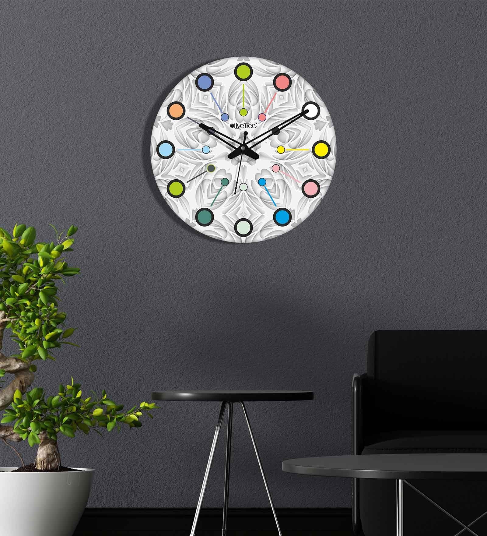 Buy Willy Multicolour Engineered Wood Wall Clock At 27 OFF By Olive   Multicolour Engineered Wood Battery Operated Wall Clock Multicolour Engineered Wood Battery Operated Ignvqz 