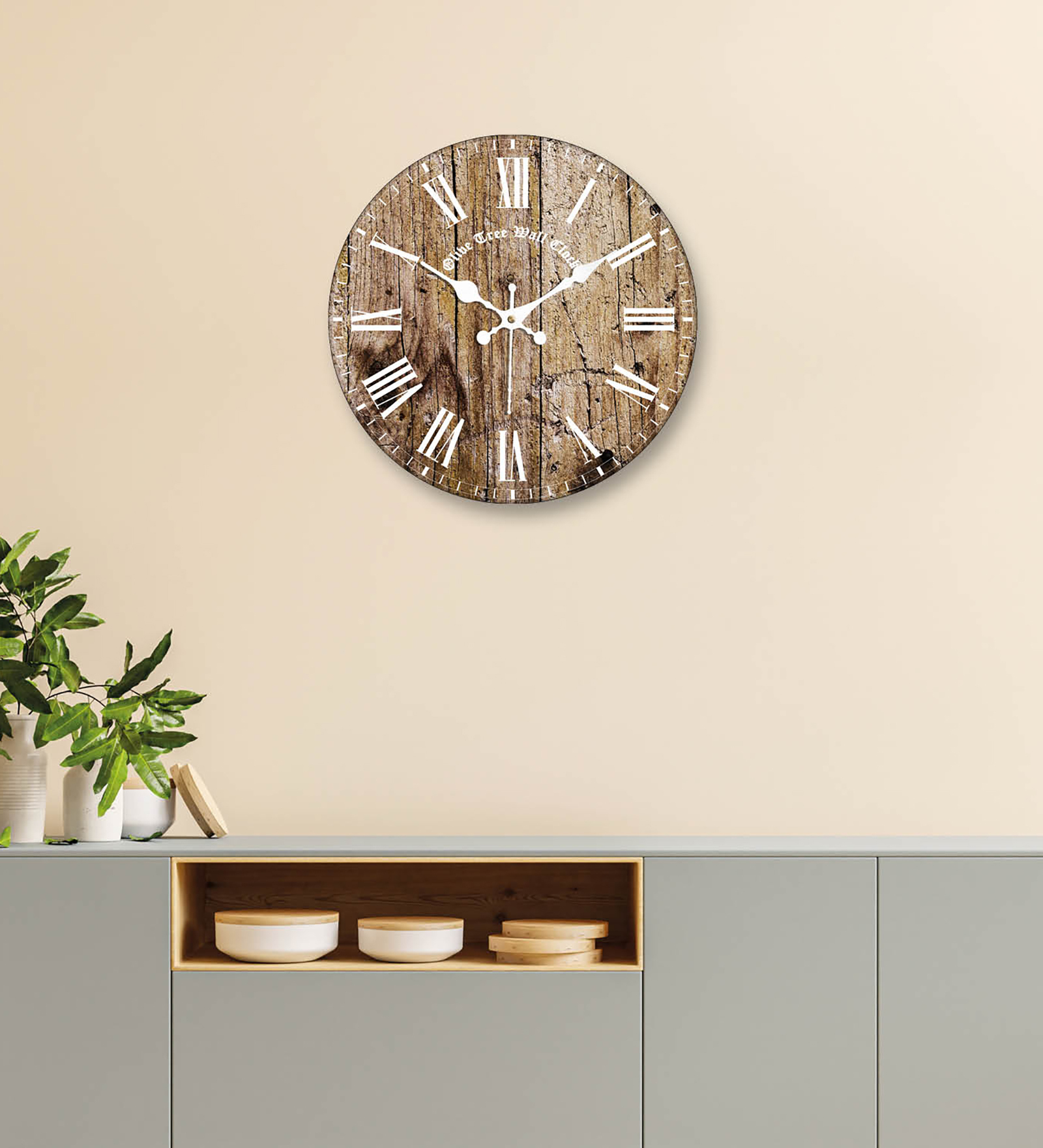Kingston Brown Engineered Wood Wall Clock
