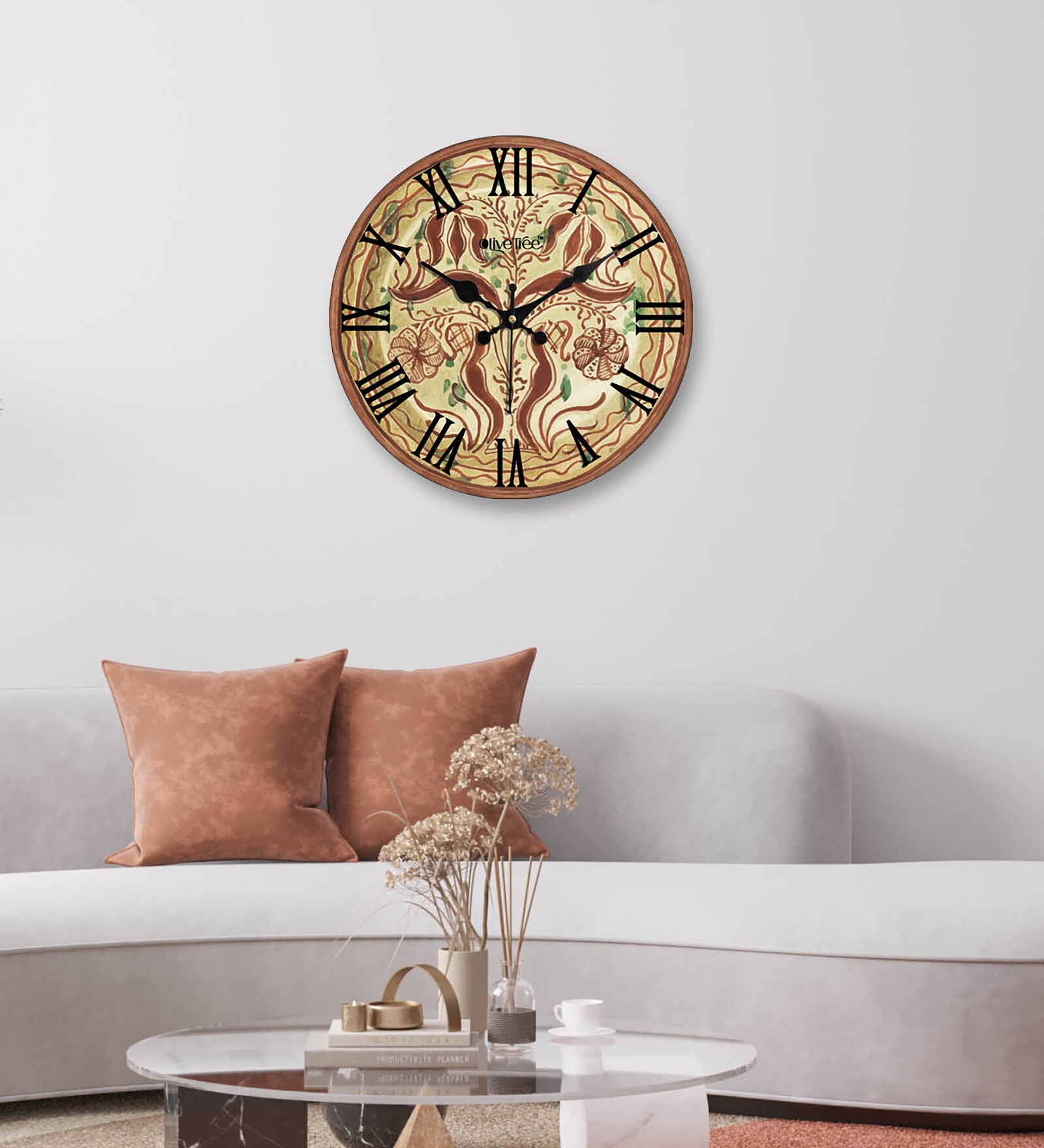 Buy Brown Engineered Wood Battery Operated Wall Clock At 60 OFF By   Multicolour Engineered Wood Battery Operated Wall Clock Multicolour Engineered Wood Battery Operated Nfaoya 