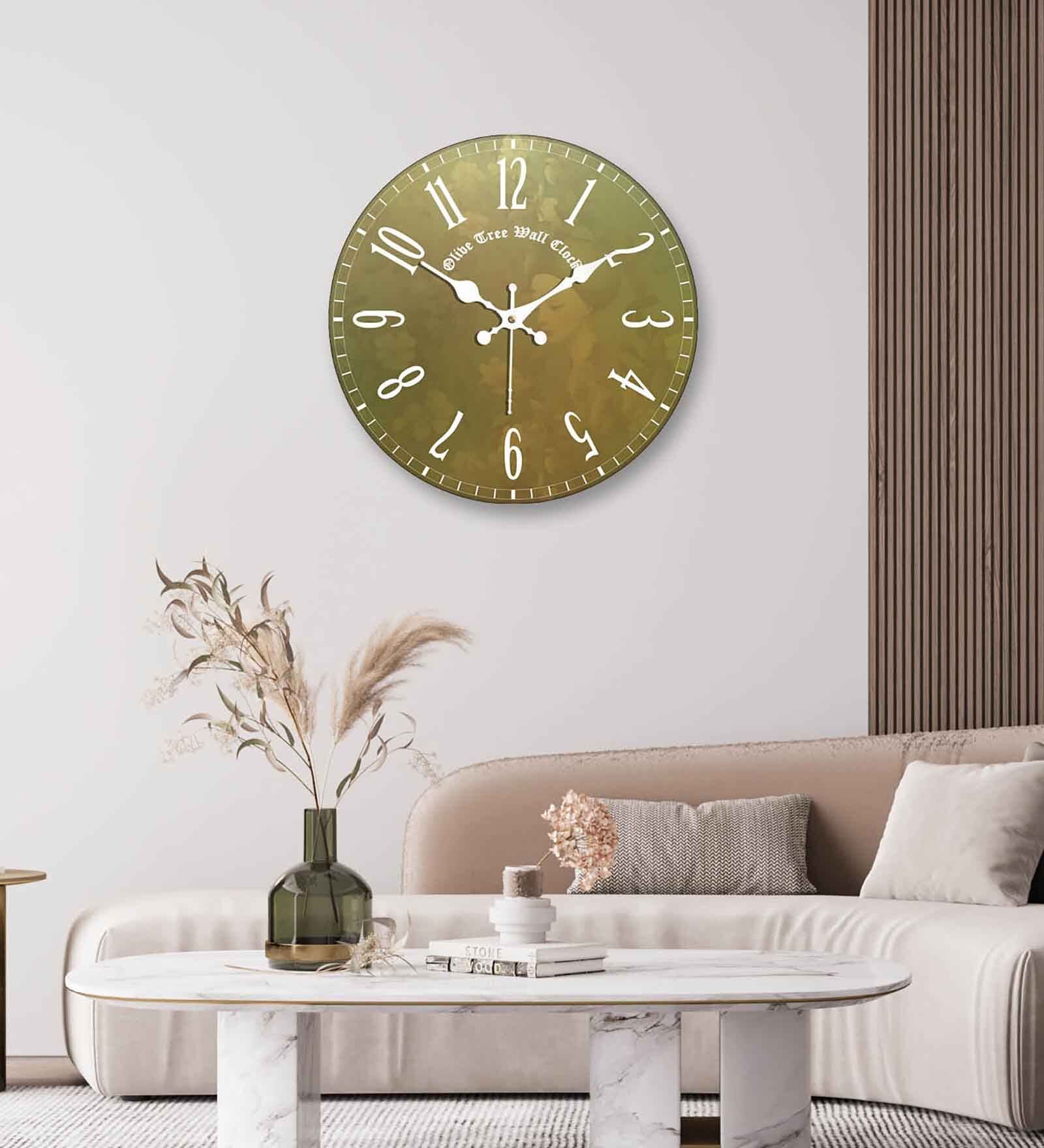 Margaux Green Engineered Wood Wall Clock