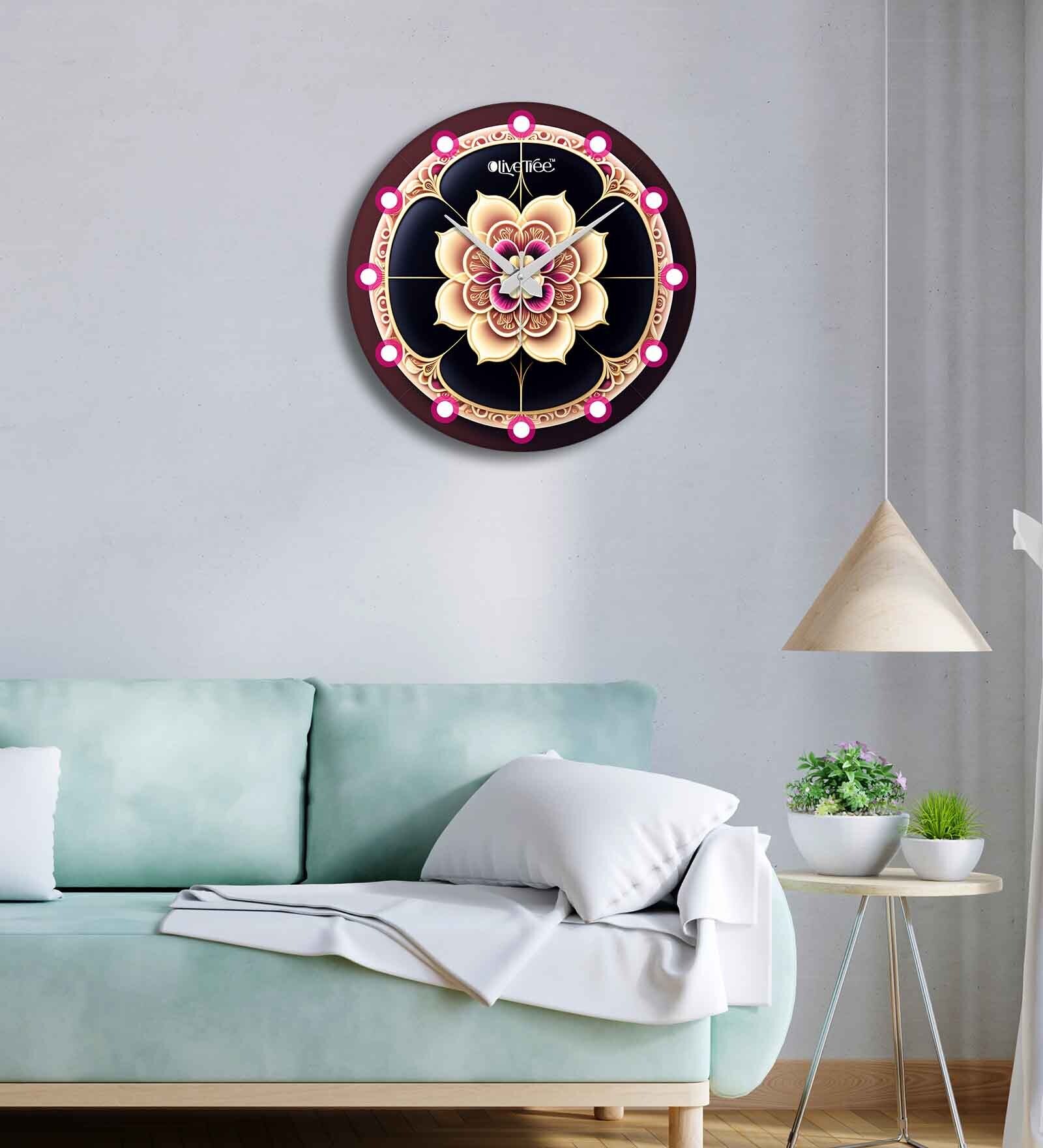 Fermo Multicolour Engineered Wood Wall Clock