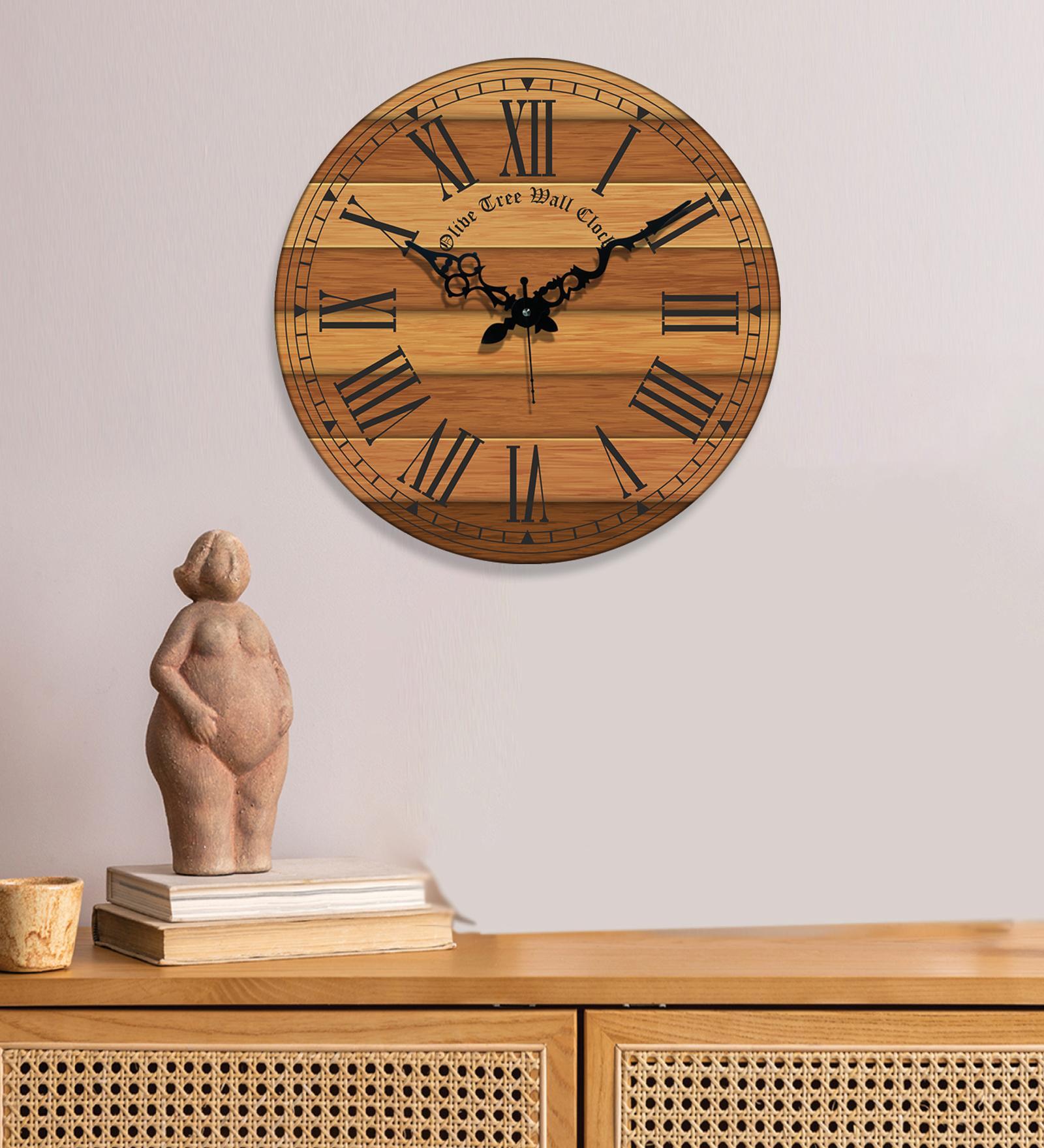Montage Multicolour Engineered Wood Wall Clock