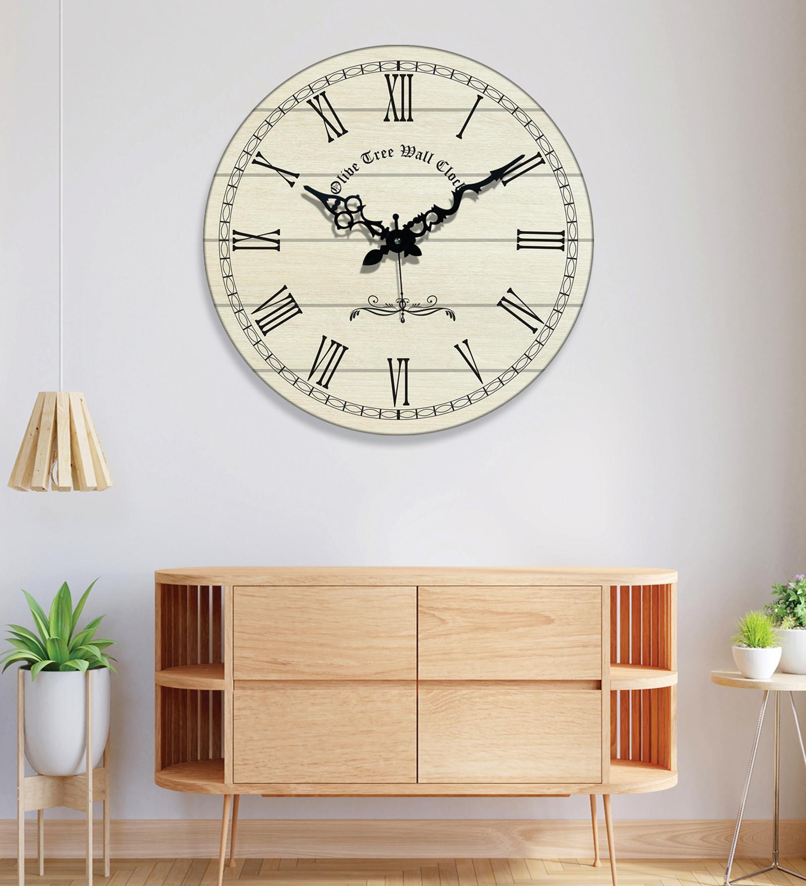 Alice Multicolour Engineered Wood Wall Clock