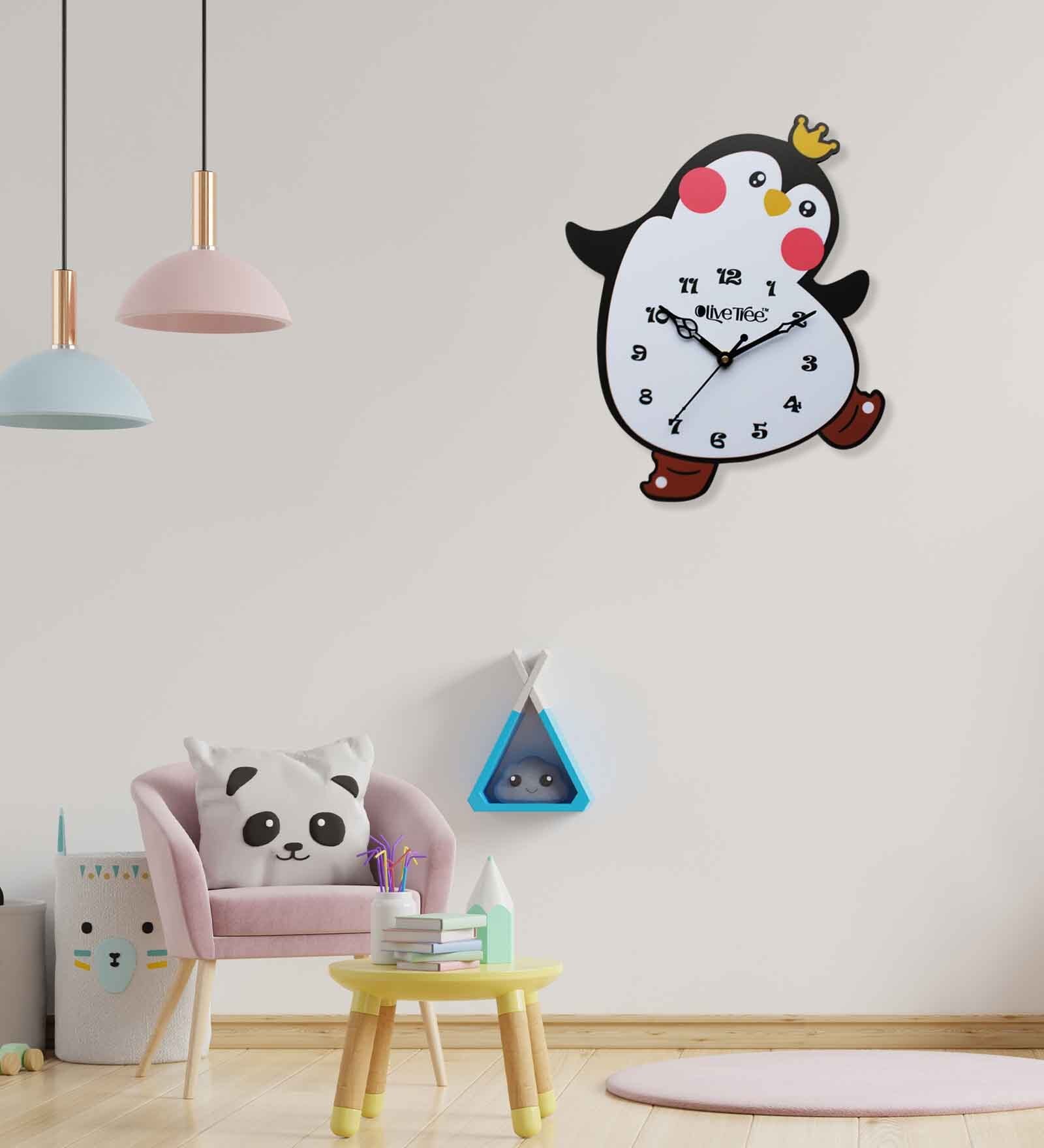 Multicolour Engineered Wood Battery Operated Wall Clock