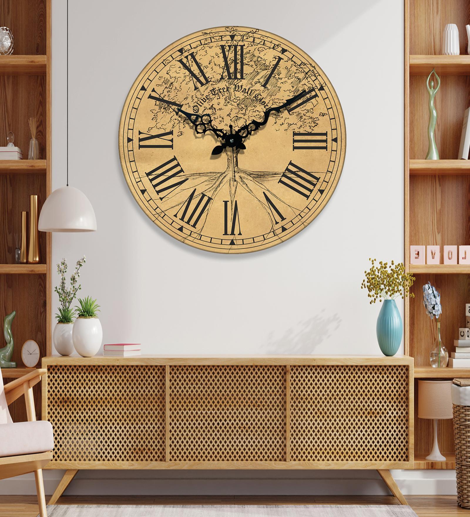 Charles Multicolour Engineered Wood Wall Clock