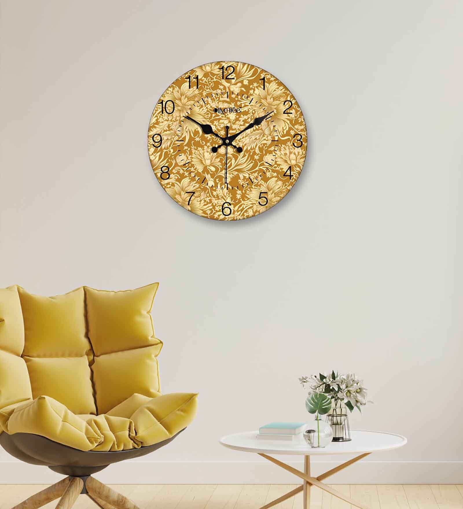 Lorenzo Brown Engineered Wood Wall Clock