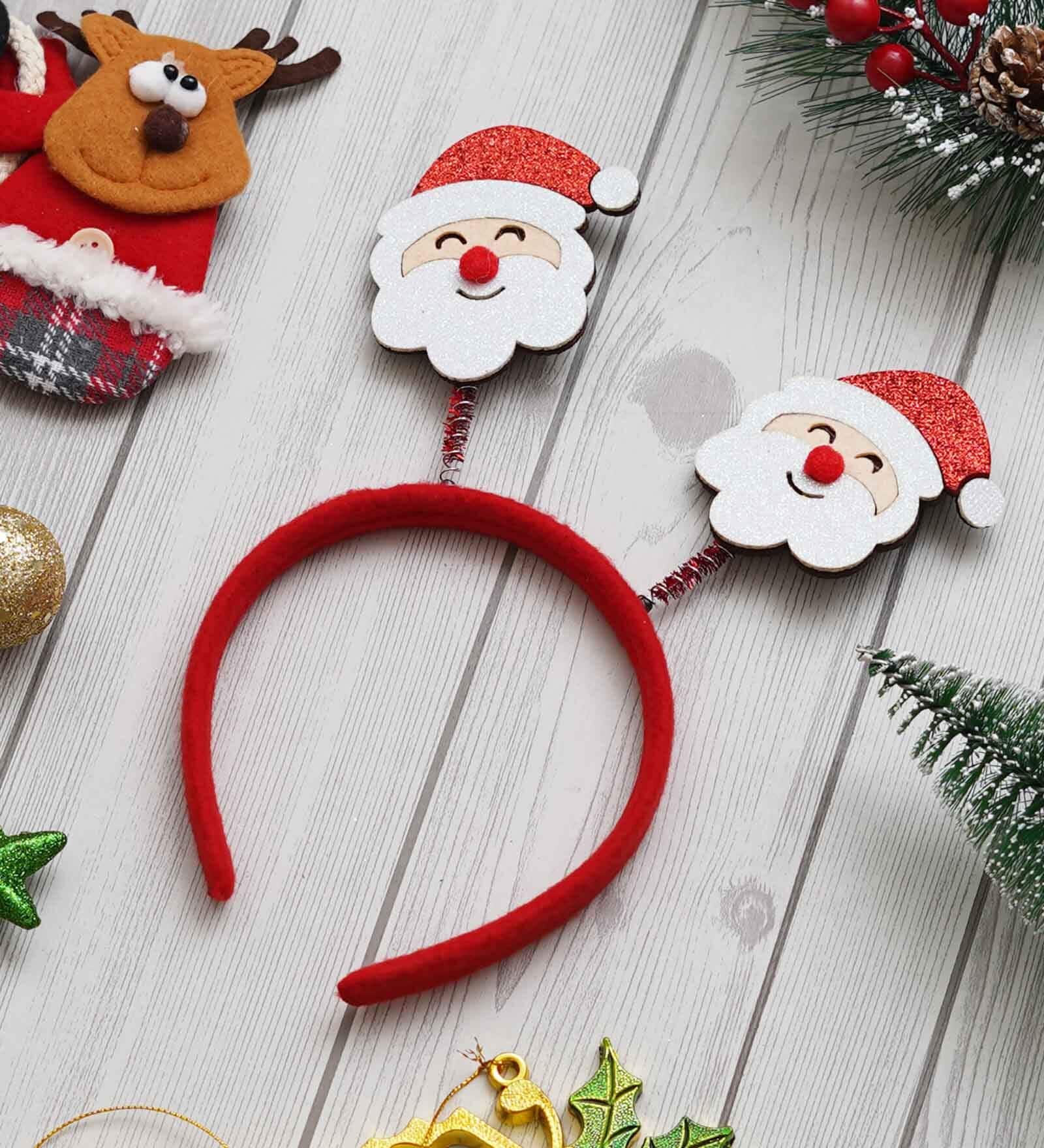 Red & White Merry Christmas Themed Bow Headband