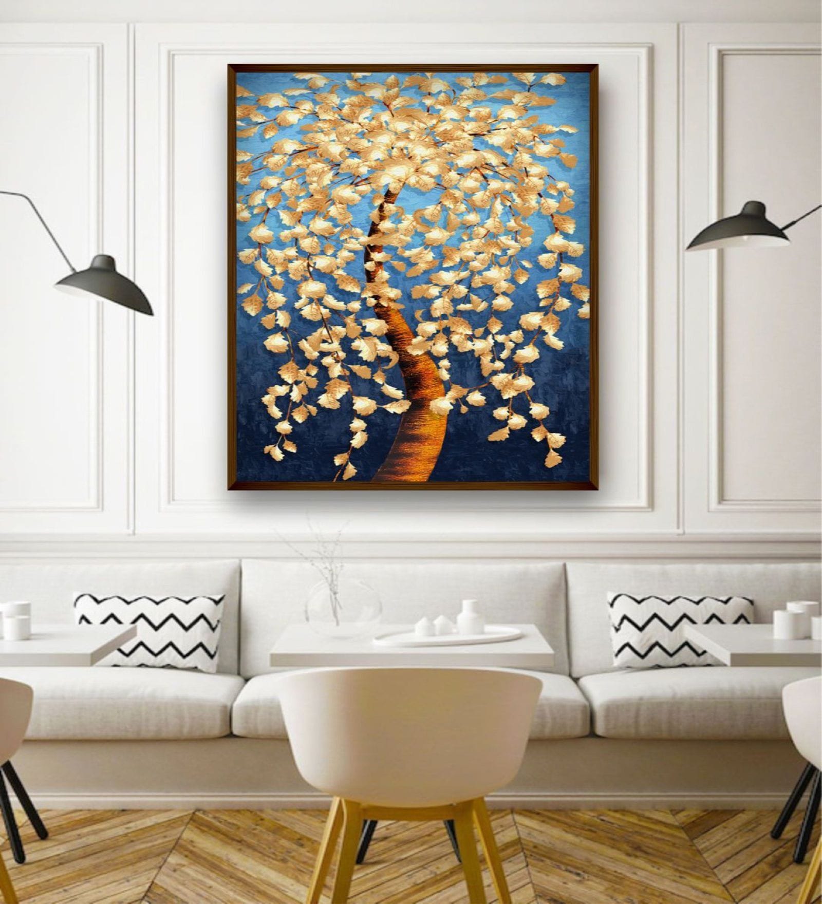 The Martial Functional Multicolor Canvas Framed Floral Art Print