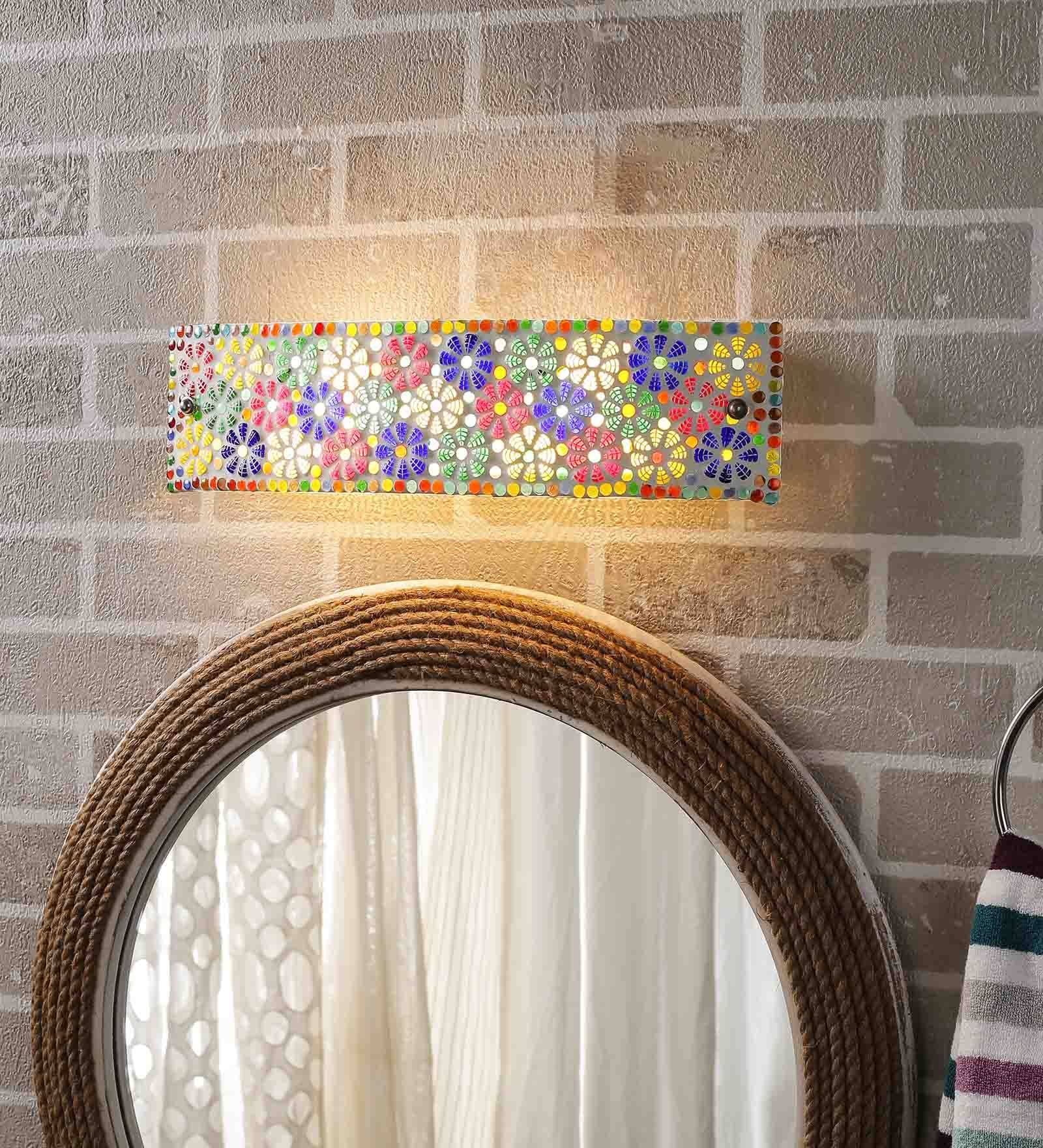 Shea Multicolor Glass Bath Lights