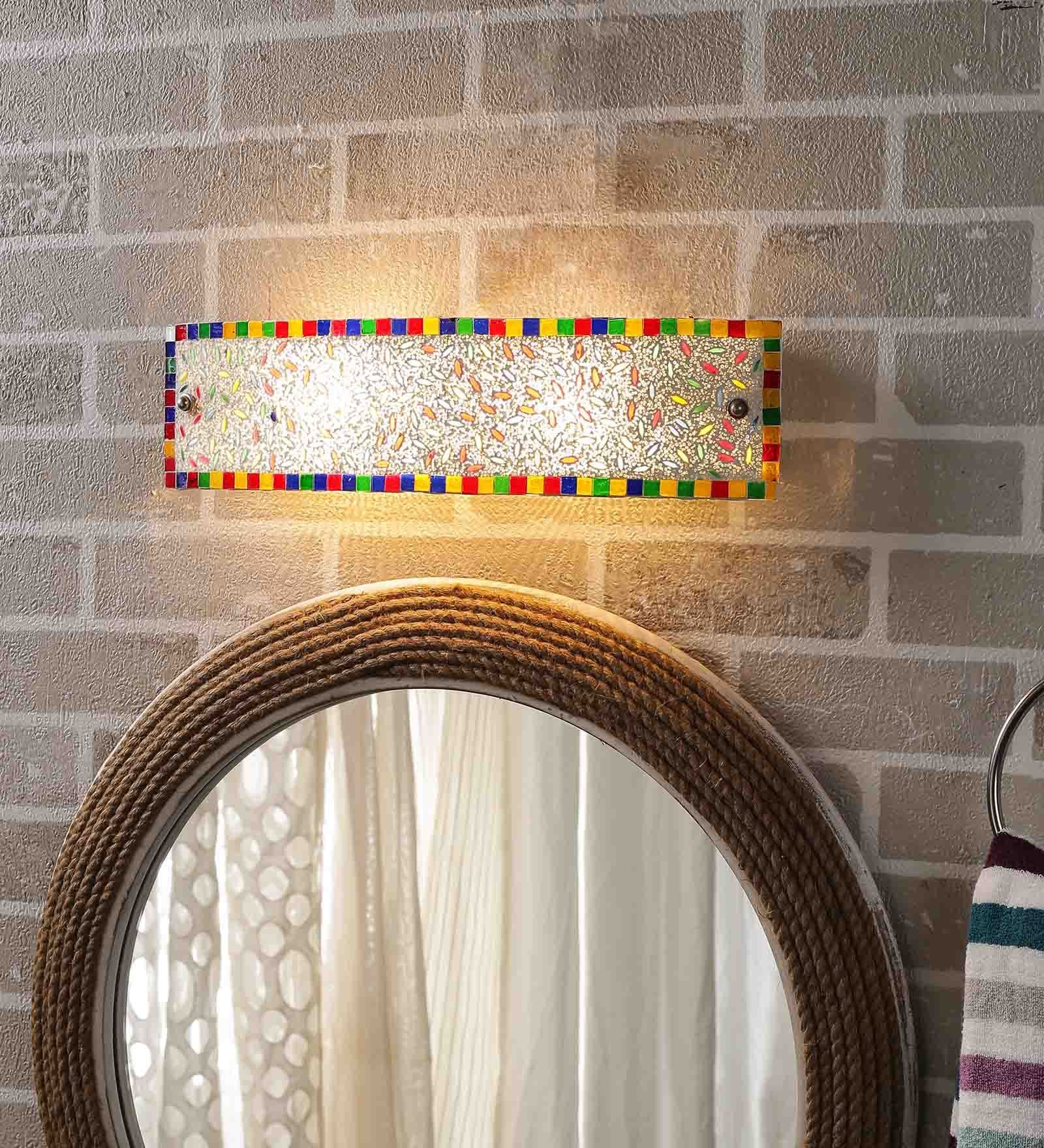 Hertz Transparent Glass Flush Mount Wall Light