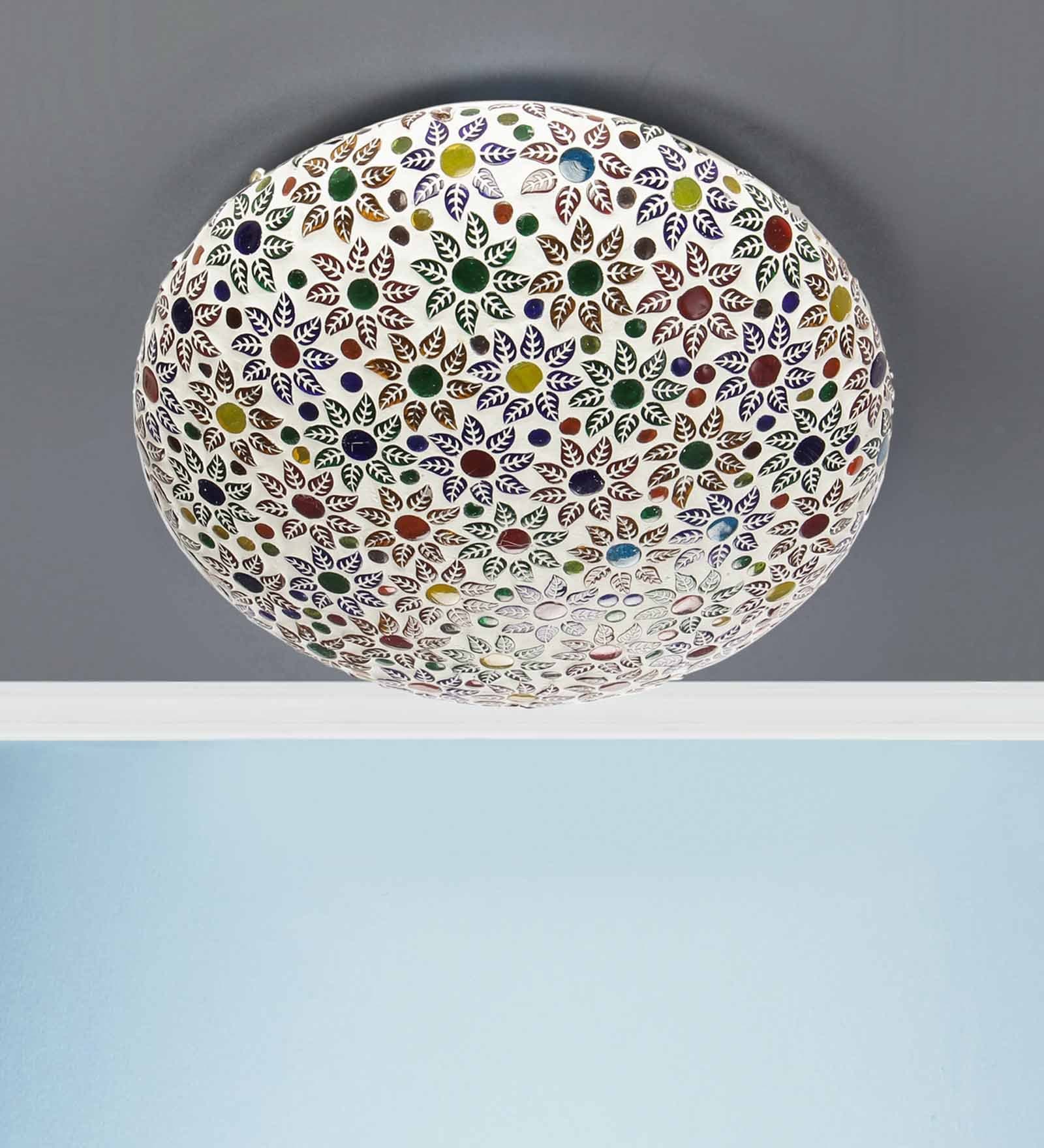 Midwest Multicolor Glass Ceiling Flush Mount