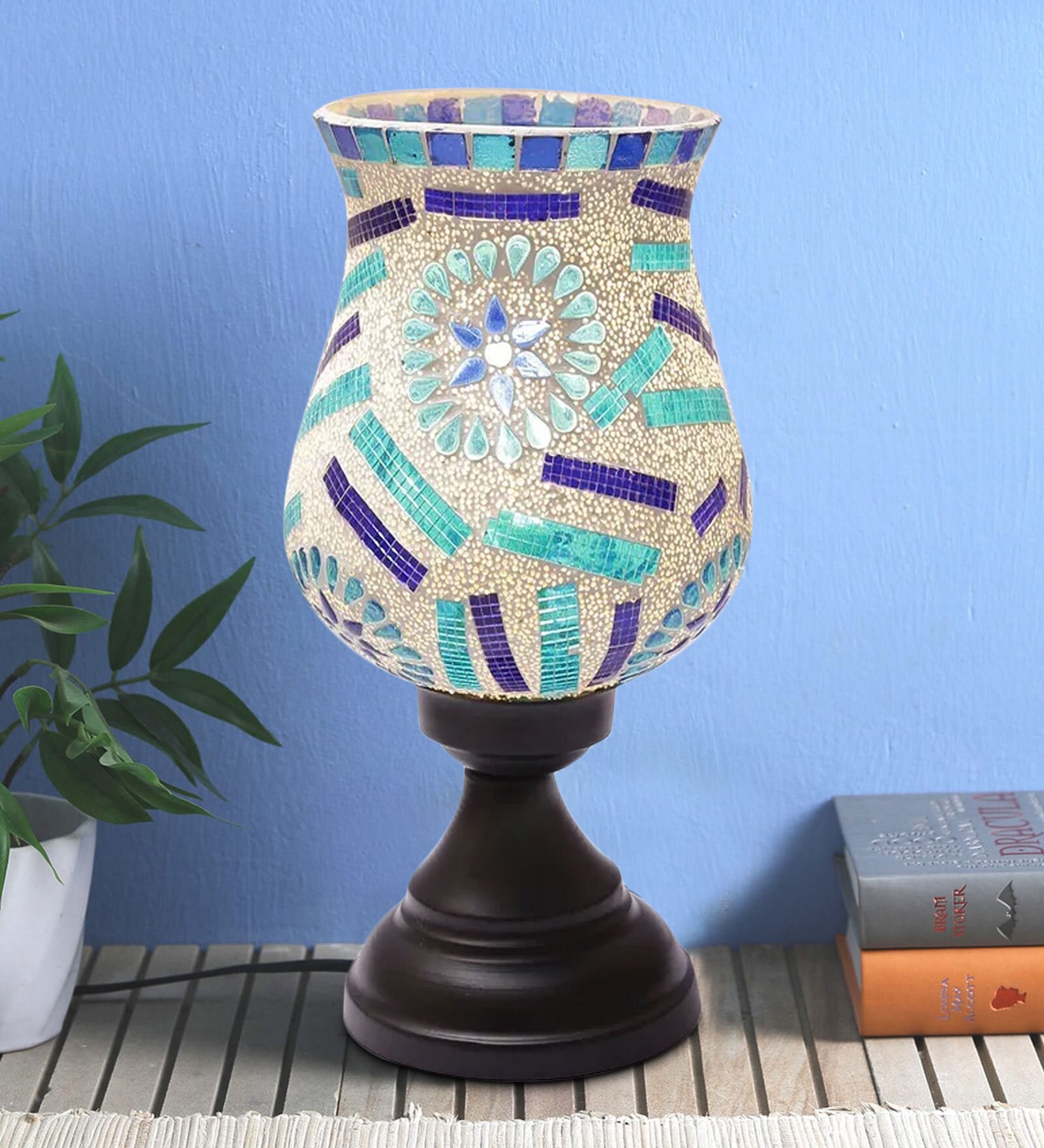 Multicolour Glass Table Lamp