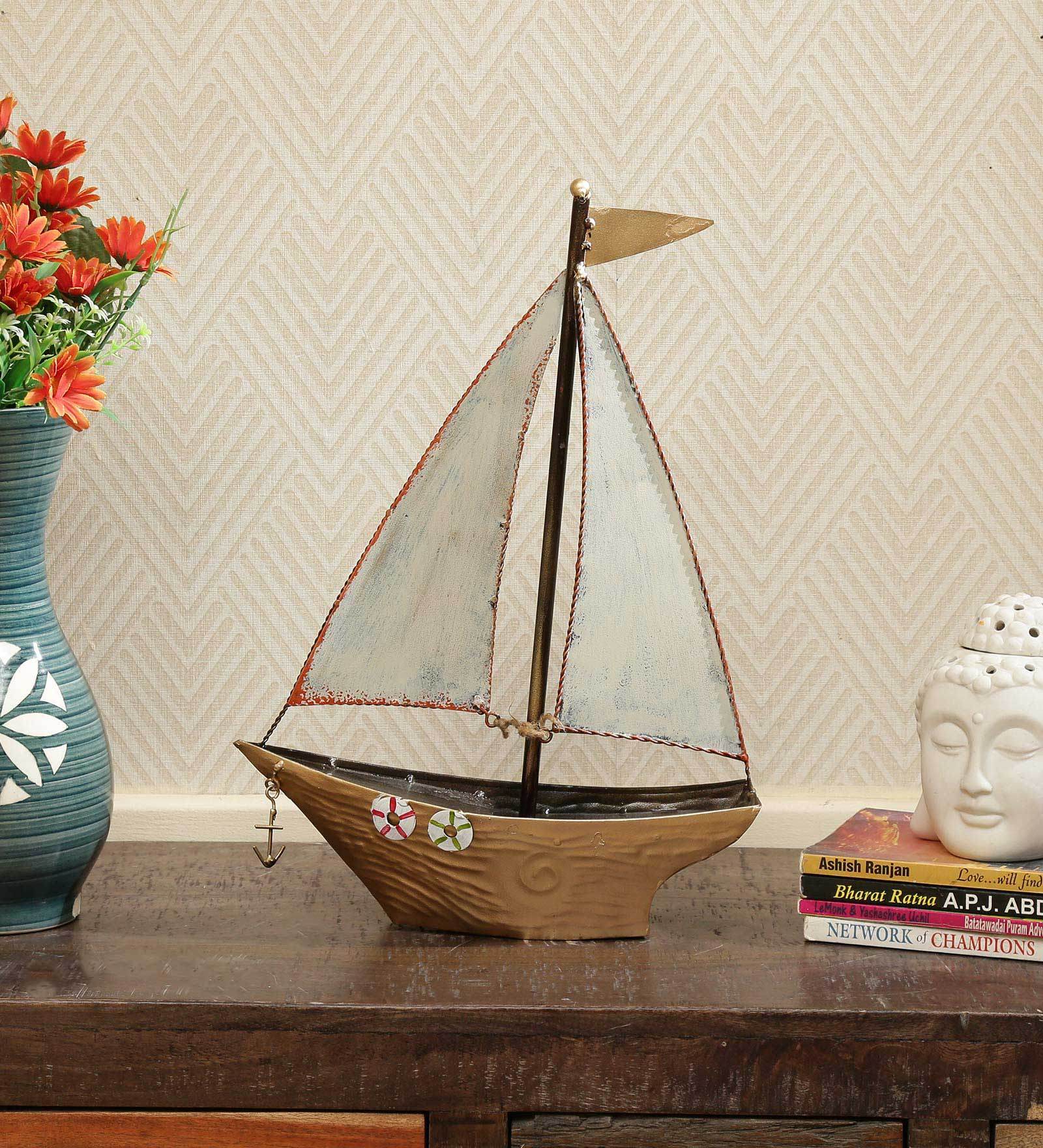 Multicolour Iron Sally Boat Ship Model