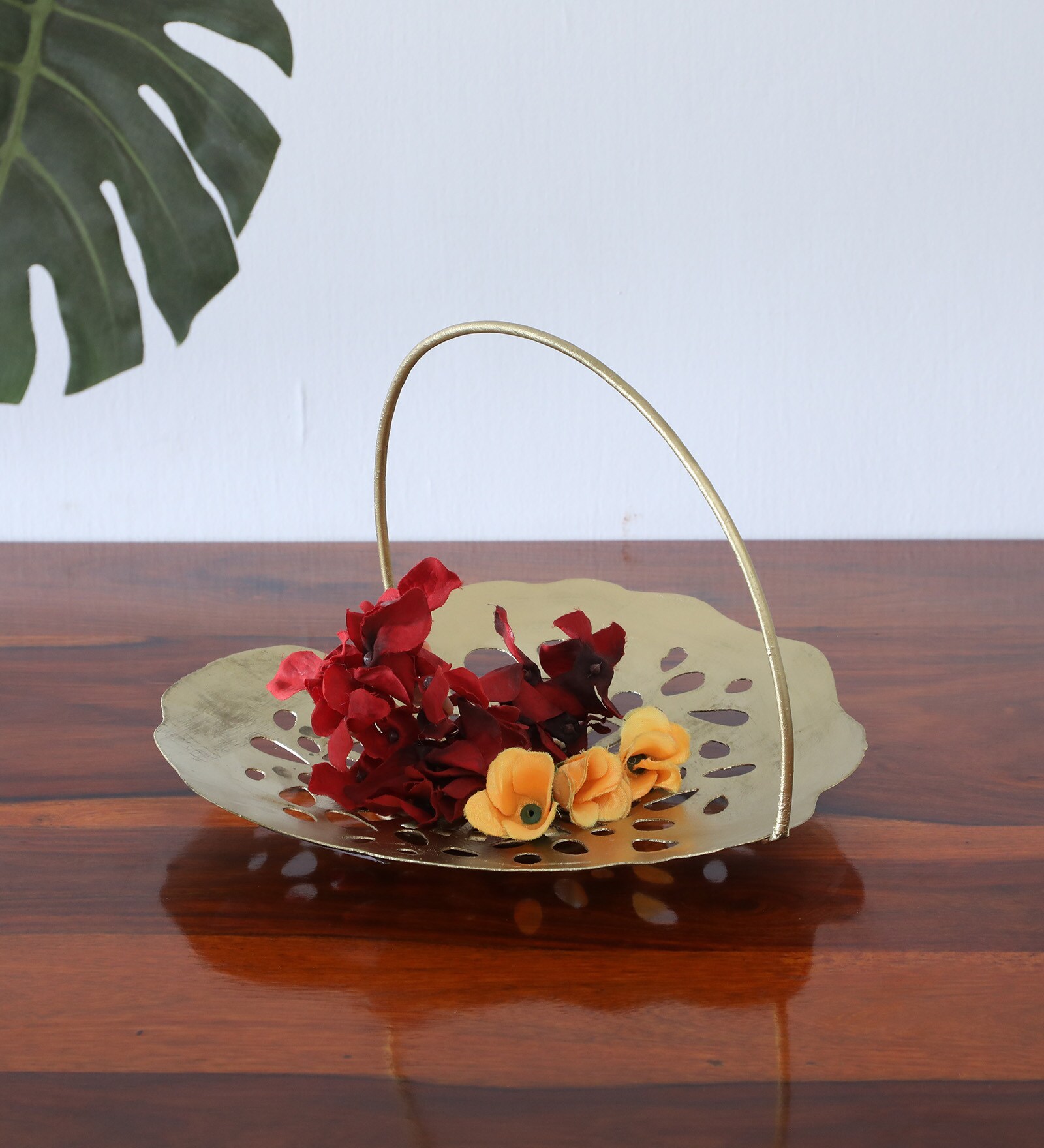 Golden Iron Pooja Basket