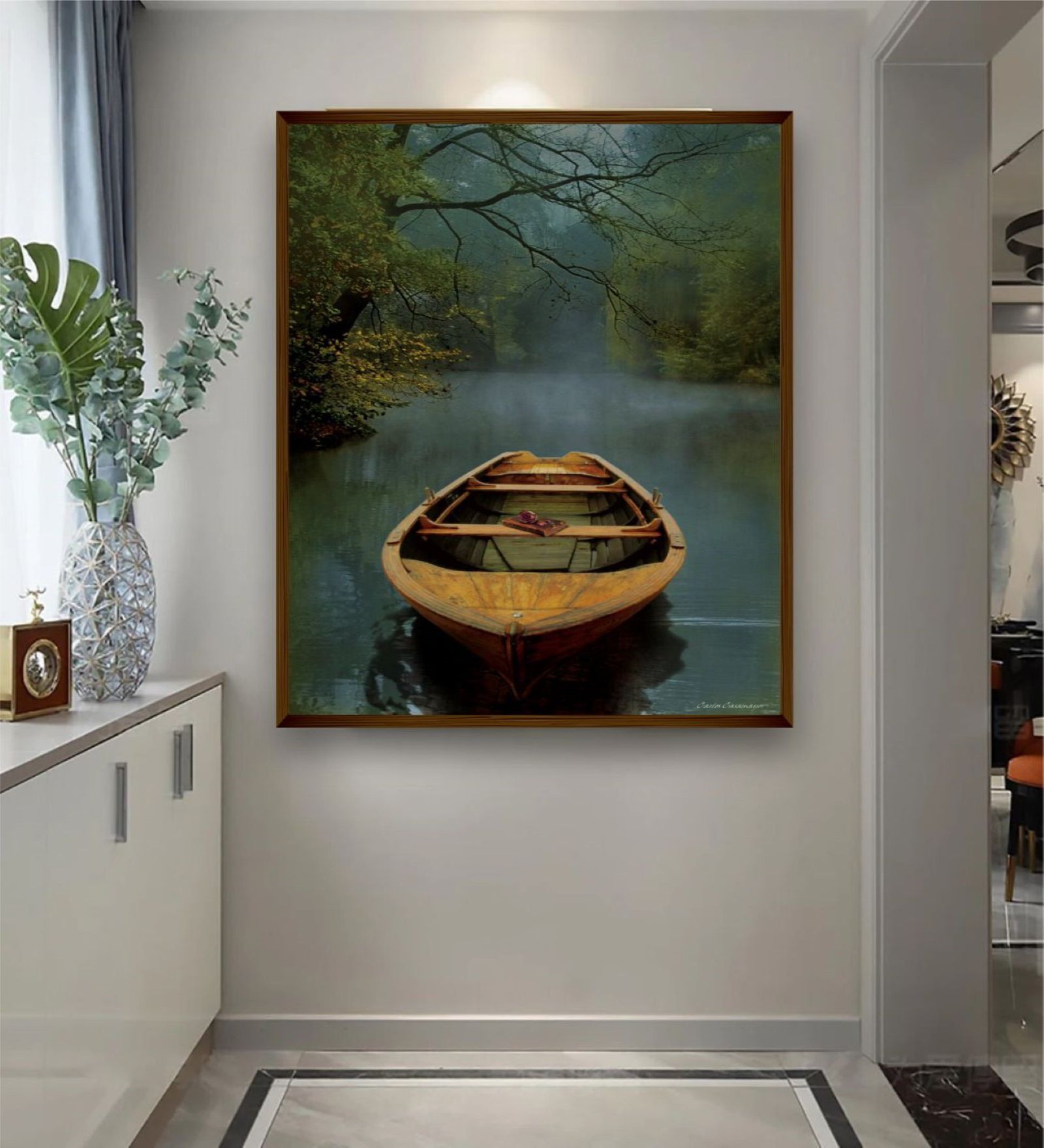 Poetic Flair Designs Multicolor Canvas Framed Transport Art Print