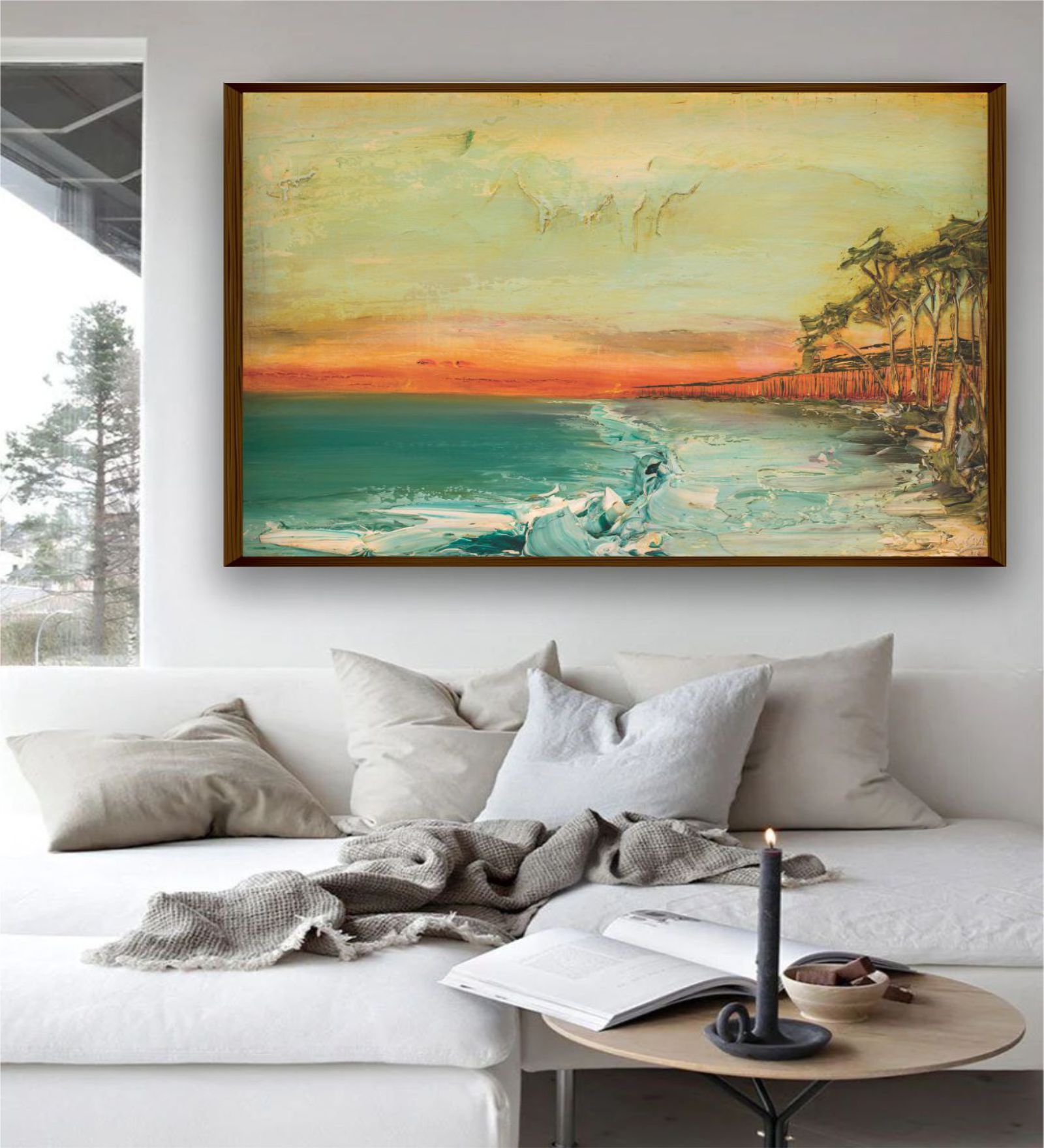 The Classic Museum Multicolor Canvas Framed Landscape Art Print