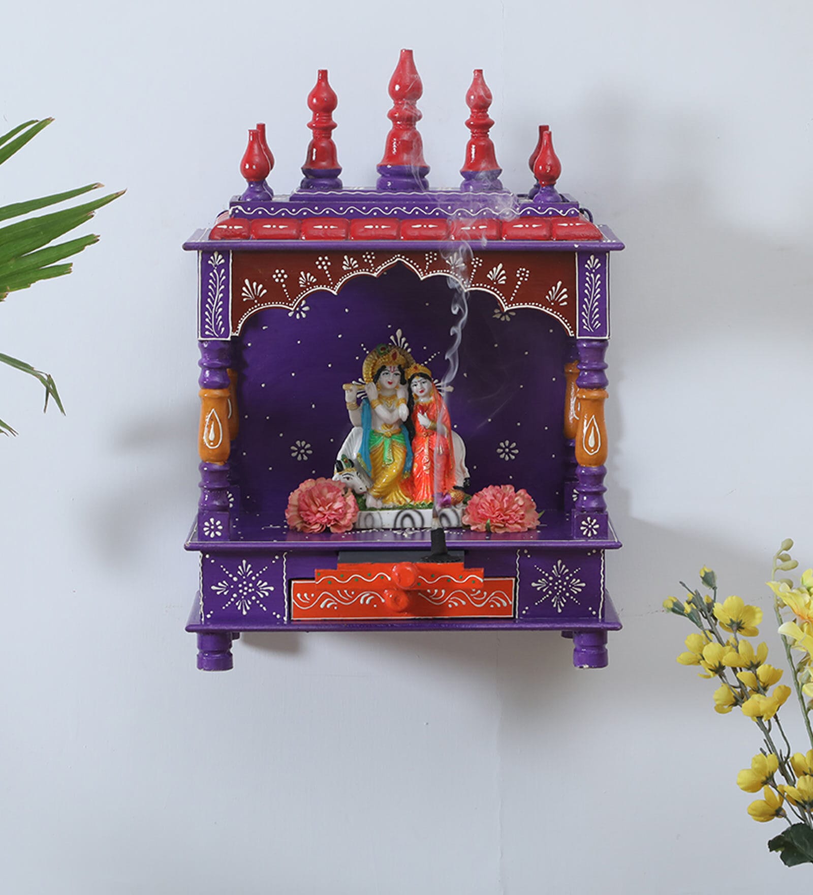 Buy Purple Mango Wood & MDF Pooja Mandir at 25 OFF by Home Decor
