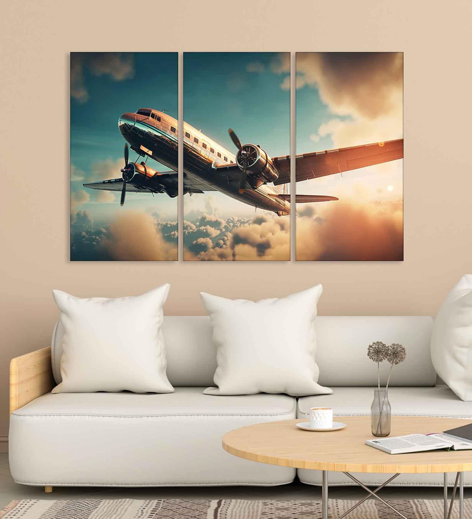 Multicolour MDF (Set of 3) Art Panel