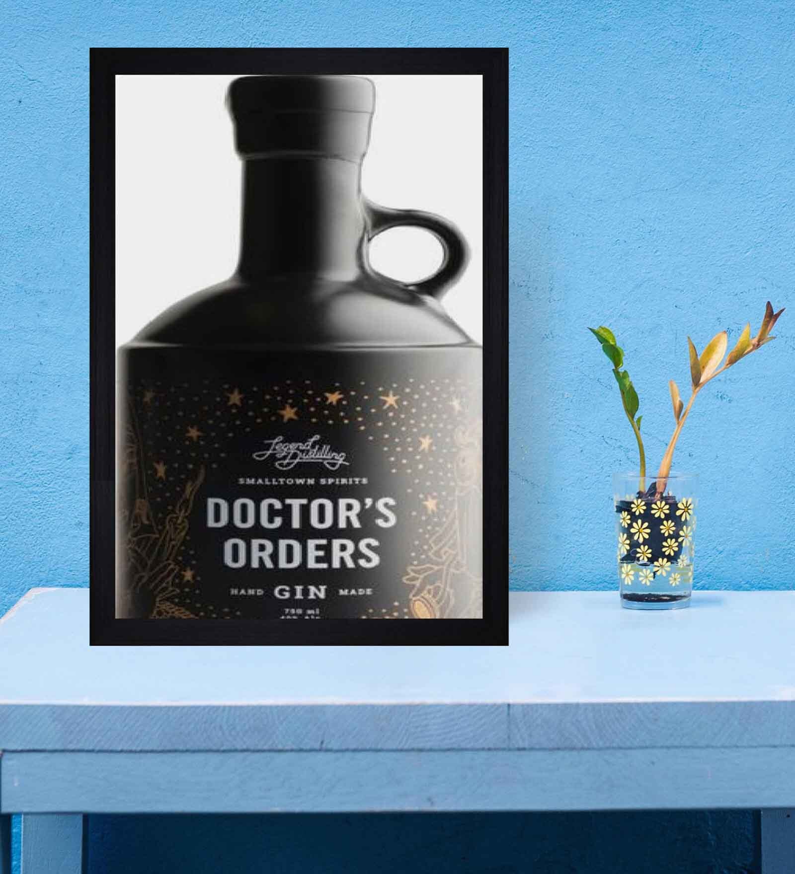 Doctor's Orders Black MDF Art Print