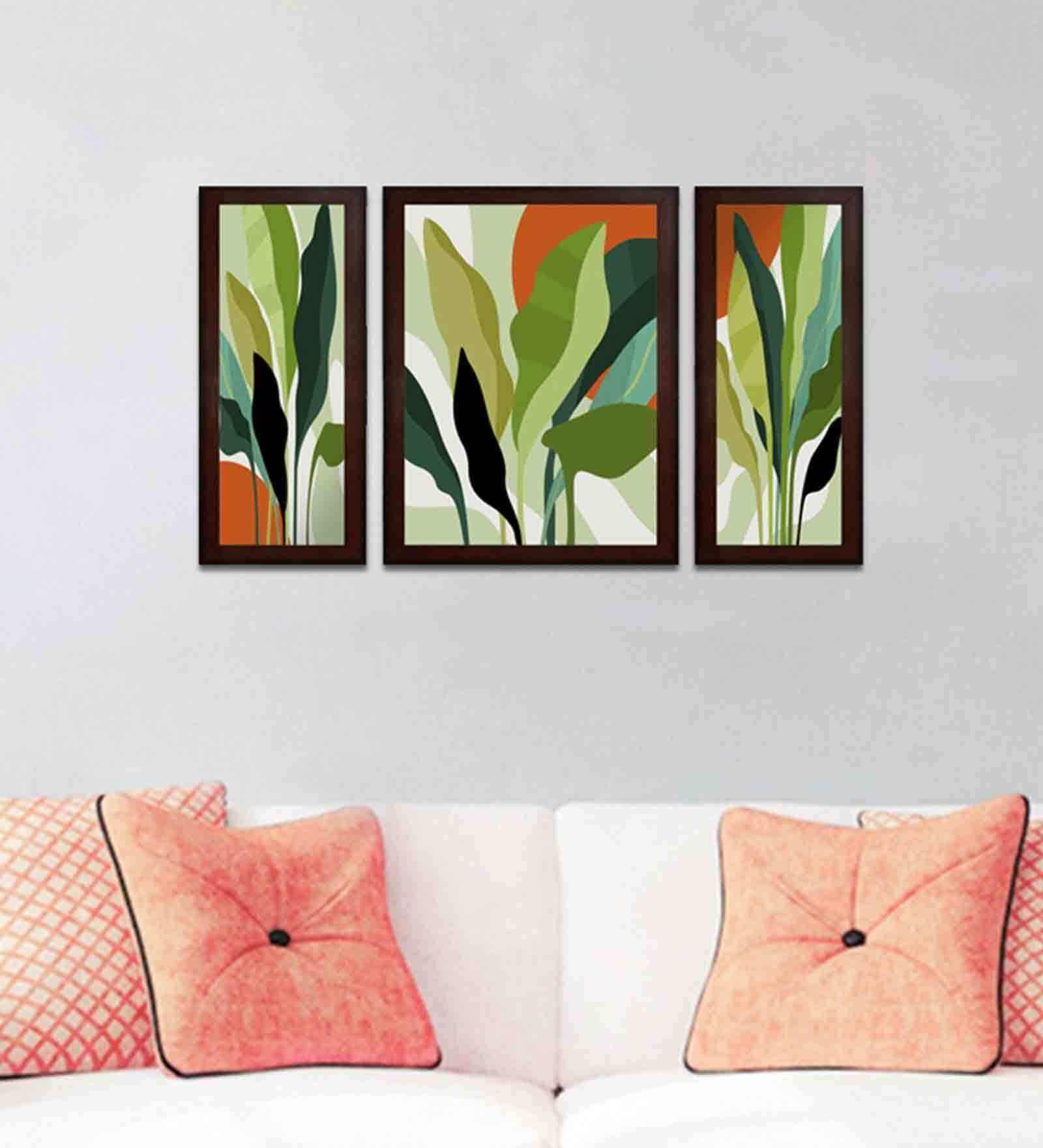 Diamond Rocks Multicolour MDF Framed Art Panels Set of 3