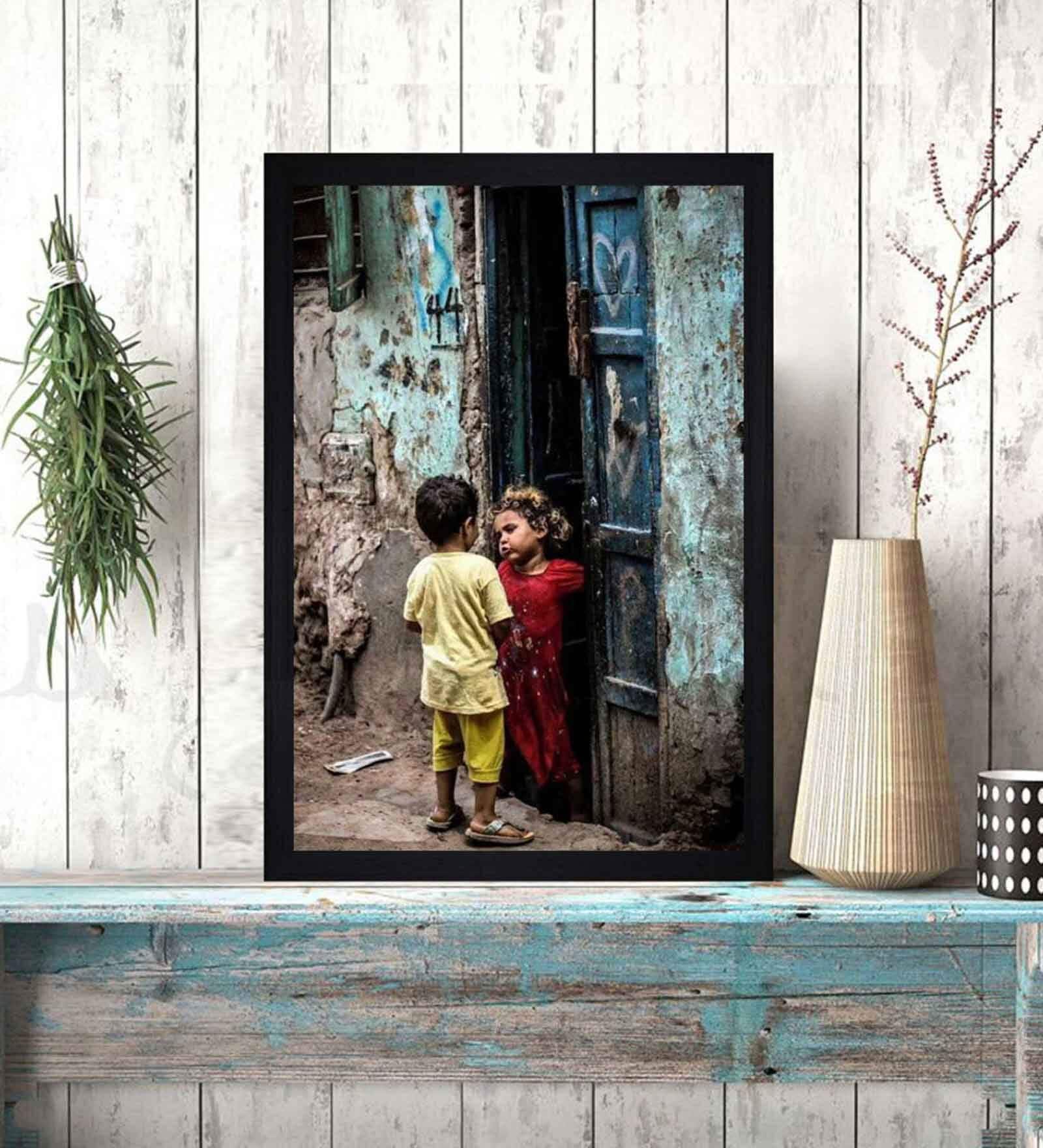 Childhood Memories Multicolour MDF Framed Art Print