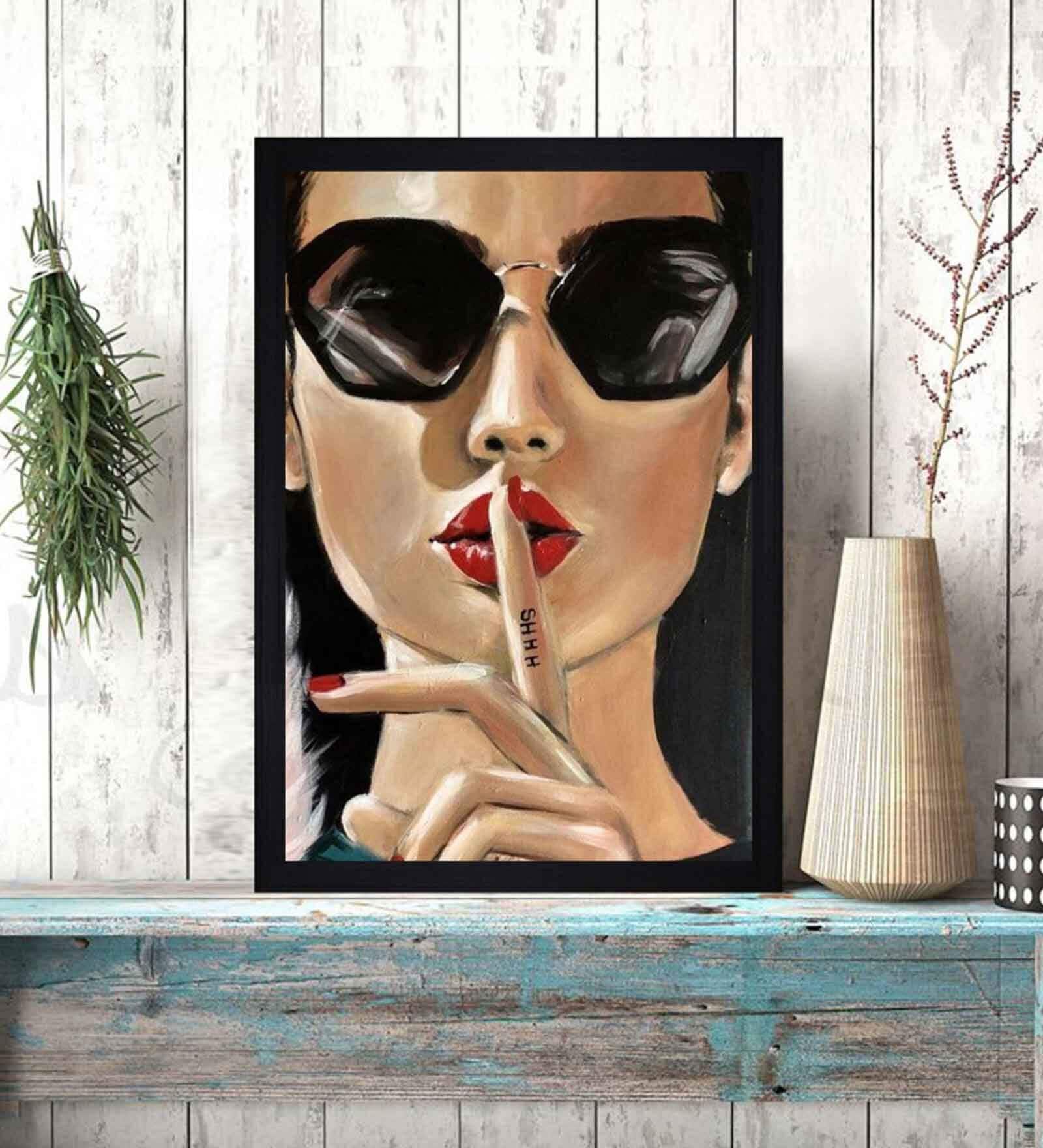 Silence Multicolour MDF Framed Art Print