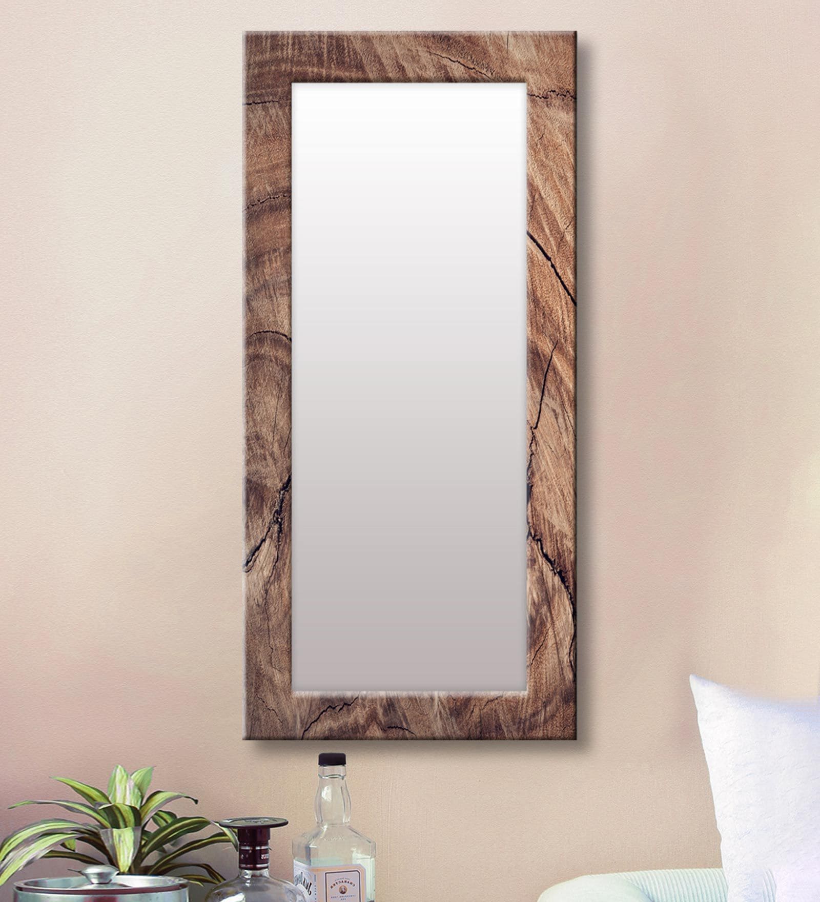 Brown Engineered Wood Full Length Mirror