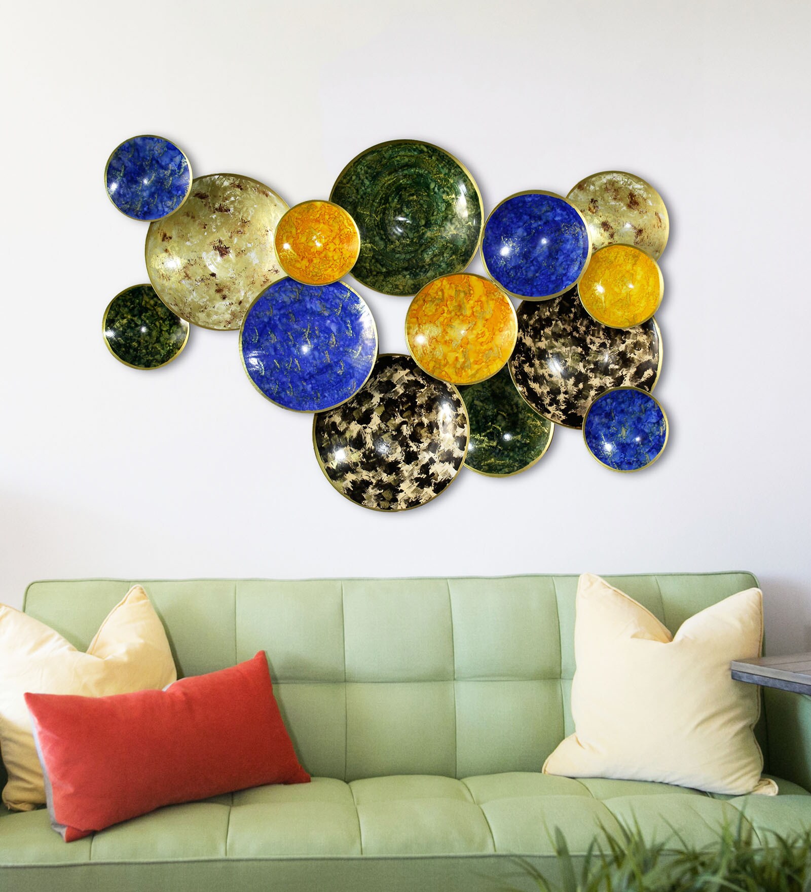 Buy Multicolour Metal 14 Plates Wall Art by Craftter at 47% OFF by ...