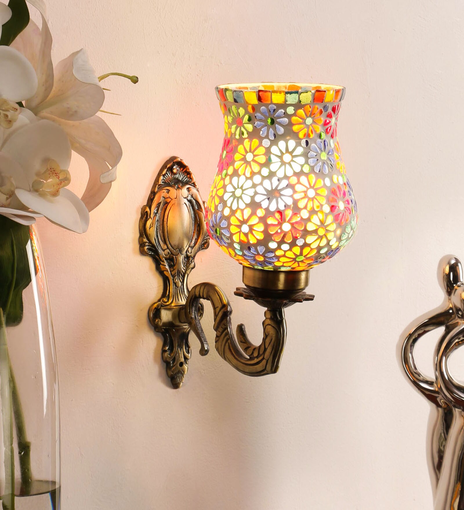 Elona Red Metal Wall Sconces